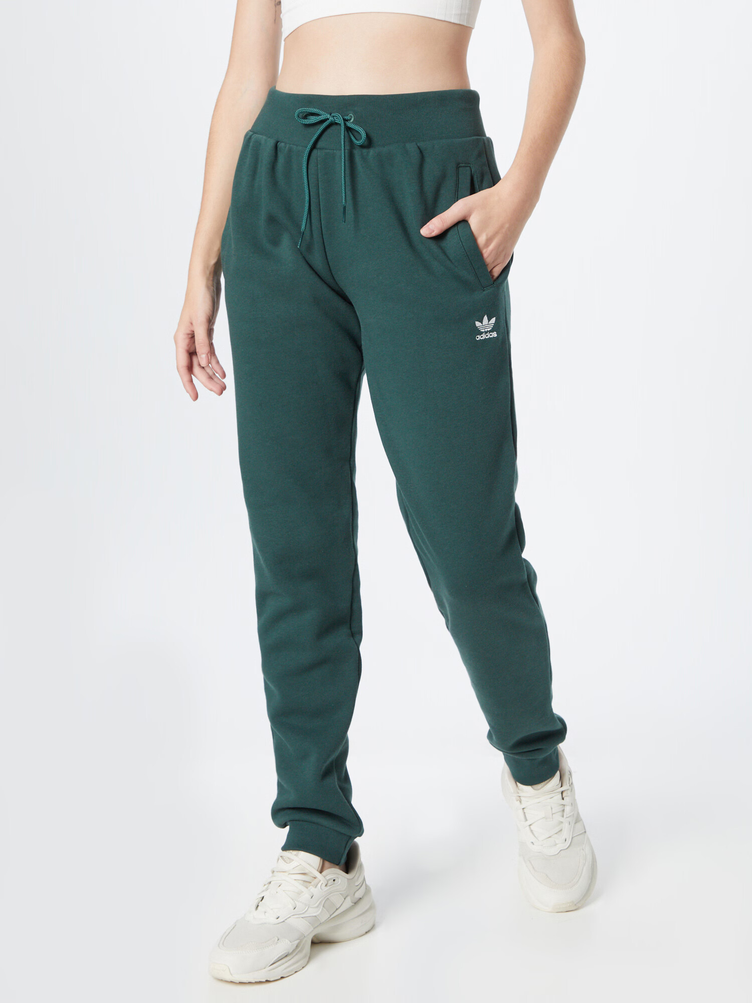 ADIDAS ORIGINALS Pantaloni 'Track' verde smarald / alb - Pled.ro