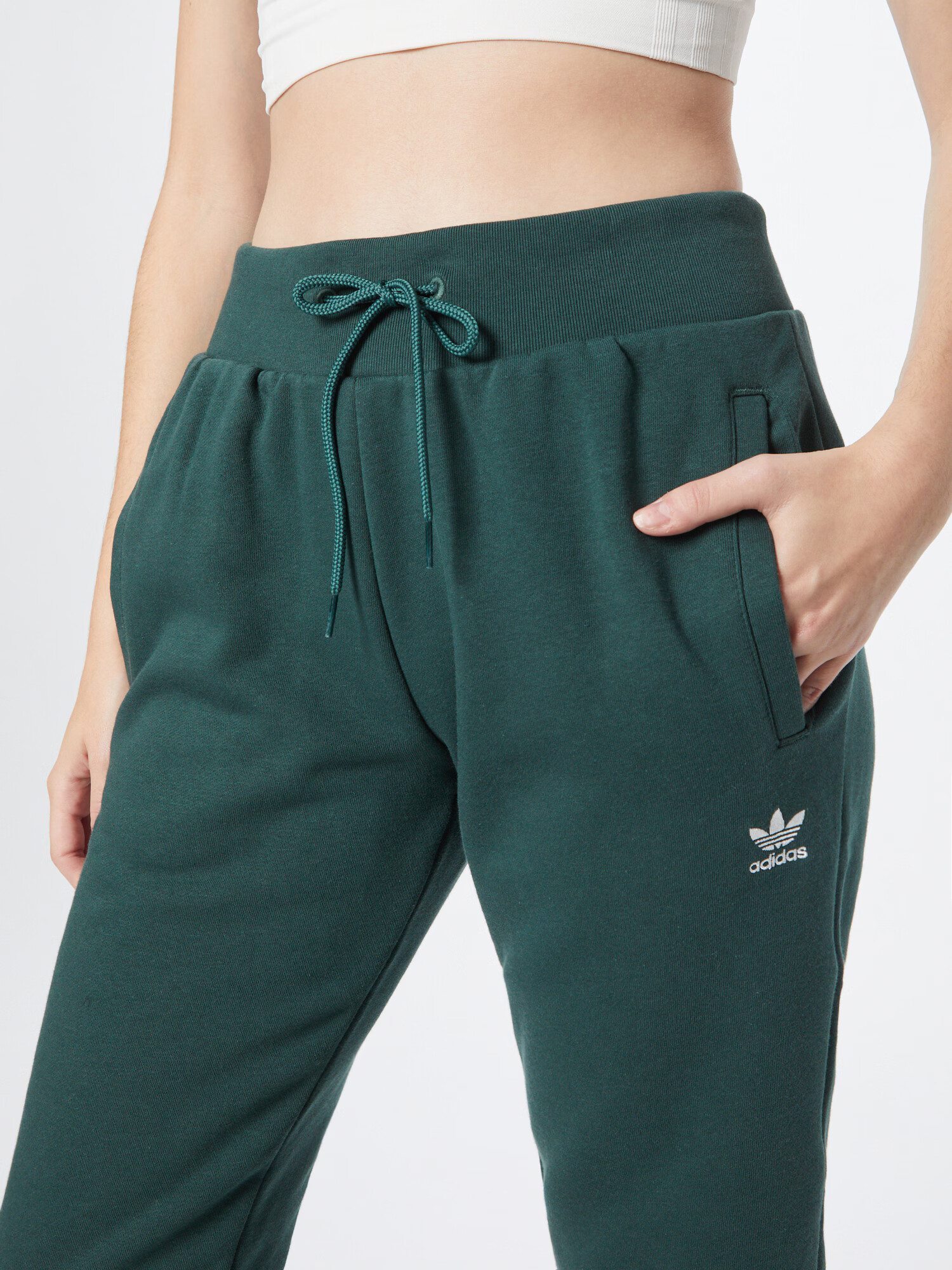 ADIDAS ORIGINALS Pantaloni 'Track' verde smarald / alb - Pled.ro