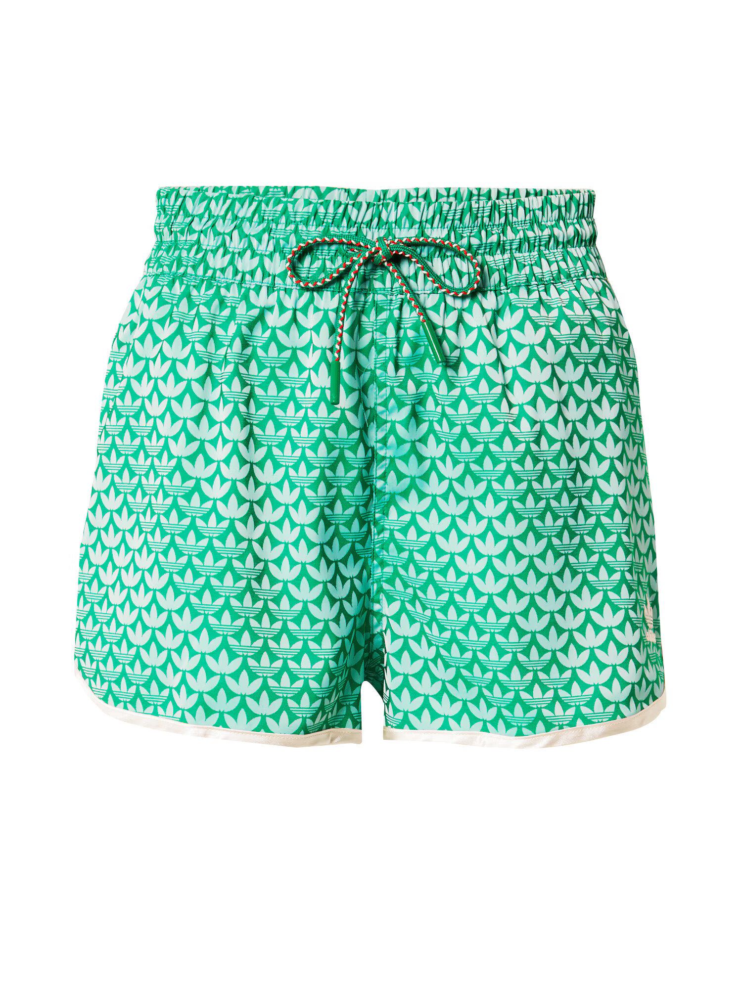 ADIDAS ORIGINALS Pantaloni 'Adicolor 70S High-Waist Monogram' verde / alb - Pled.ro