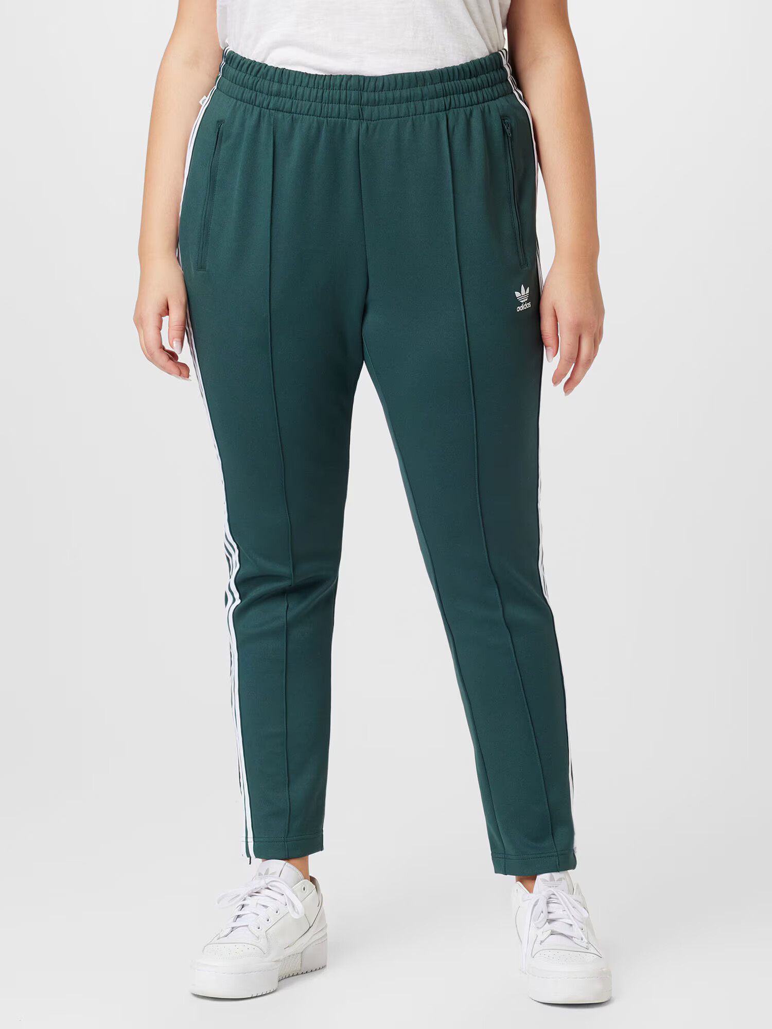 ADIDAS ORIGINALS Pantaloni verde închis / alb - Pled.ro