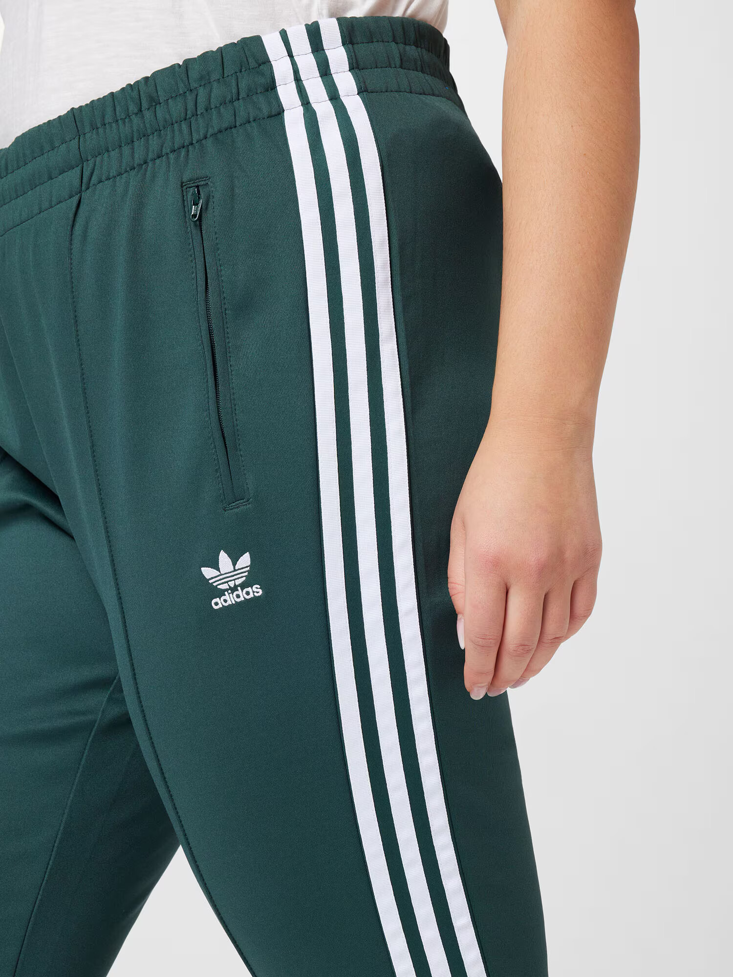 ADIDAS ORIGINALS Pantaloni verde închis / alb - Pled.ro