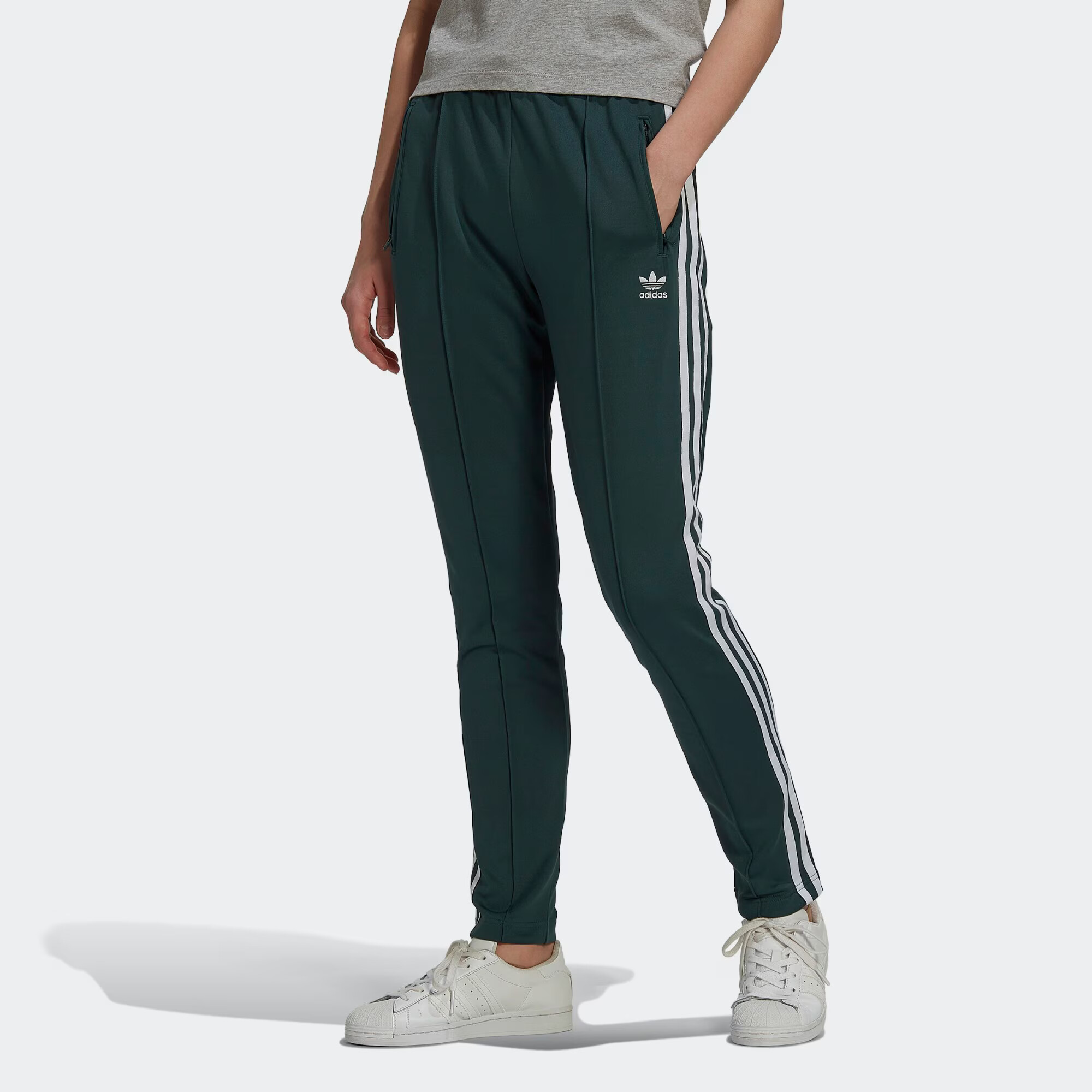 ADIDAS ORIGINALS Pantaloni sport 'Primeblue Sst' verde pin / alb - Pled.ro