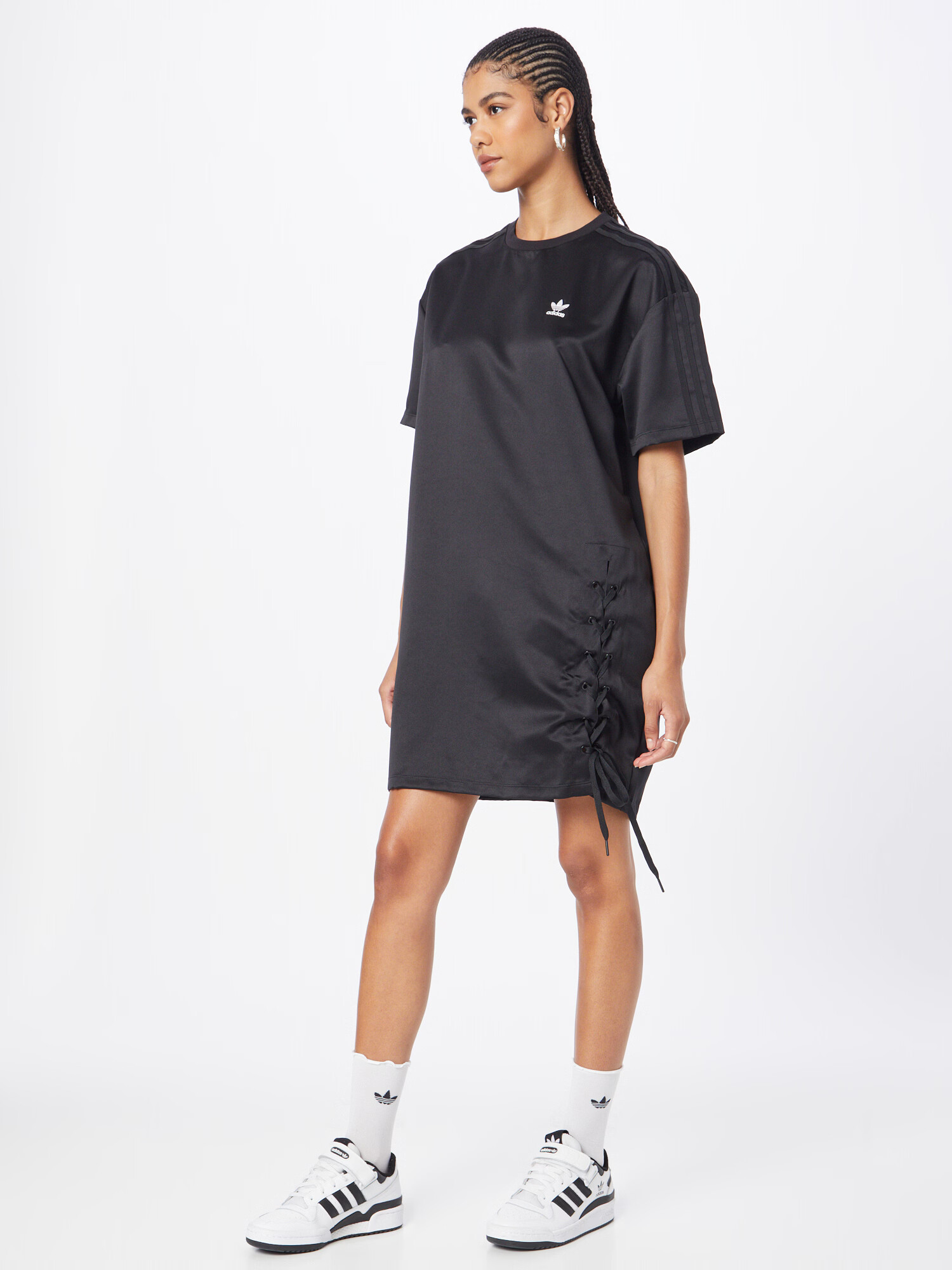 ADIDAS ORIGINALS Rochie 'Always Original Laced' negru / alb - Pled.ro