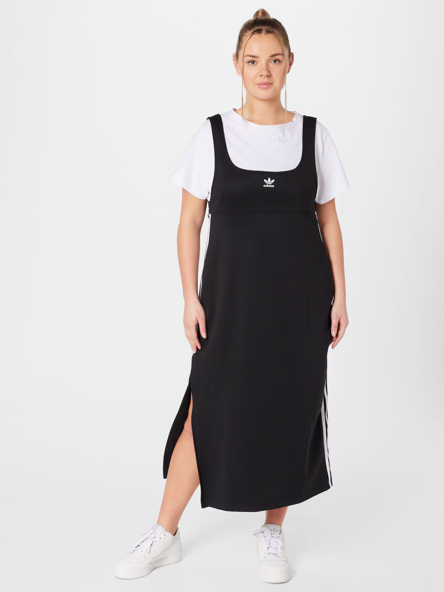 ADIDAS ORIGINALS Rochie 'Always Original Long ' negru / alb - Pled.ro