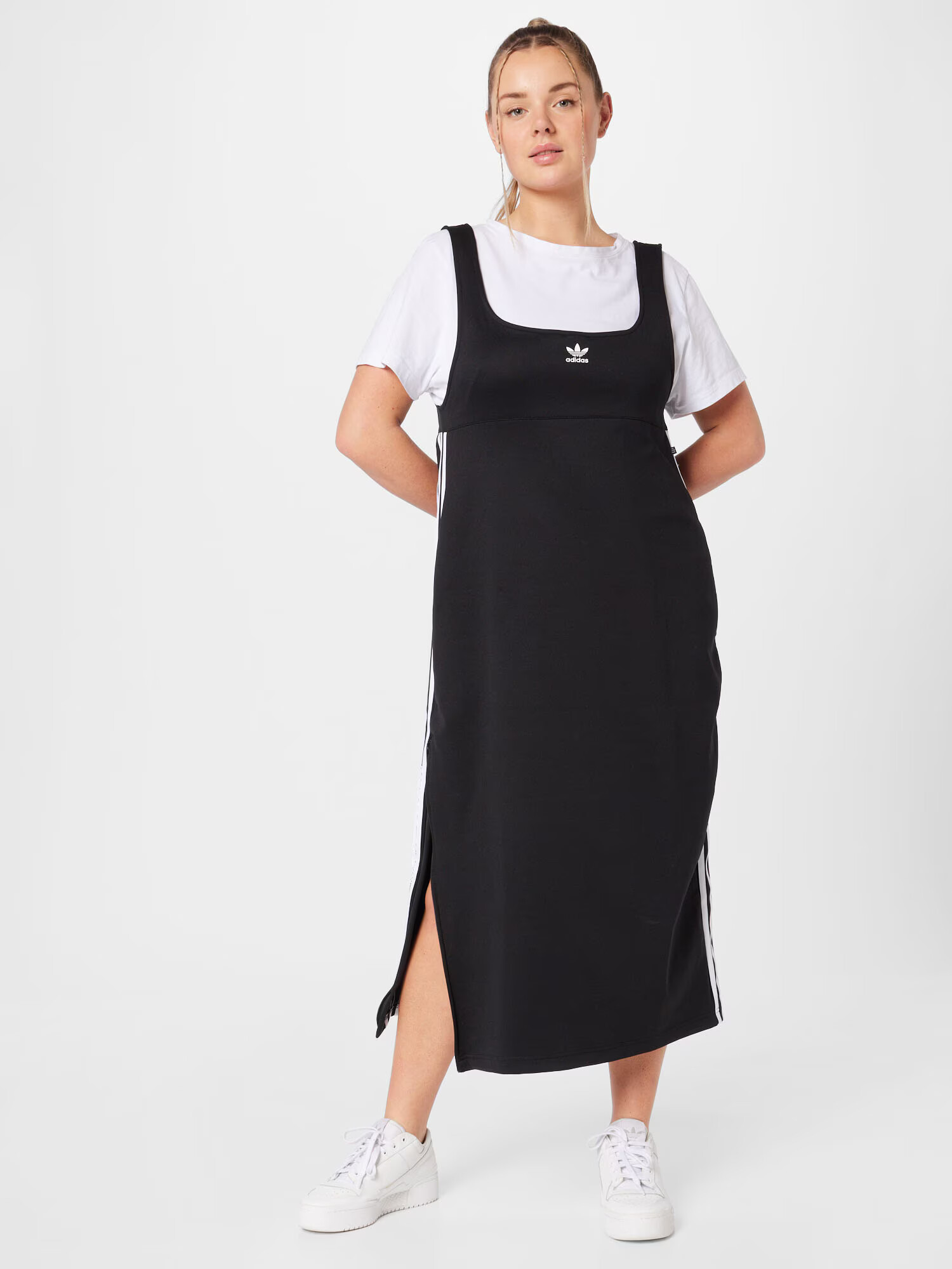 ADIDAS ORIGINALS Rochie 'Always Original Long ' negru / alb - Pled.ro