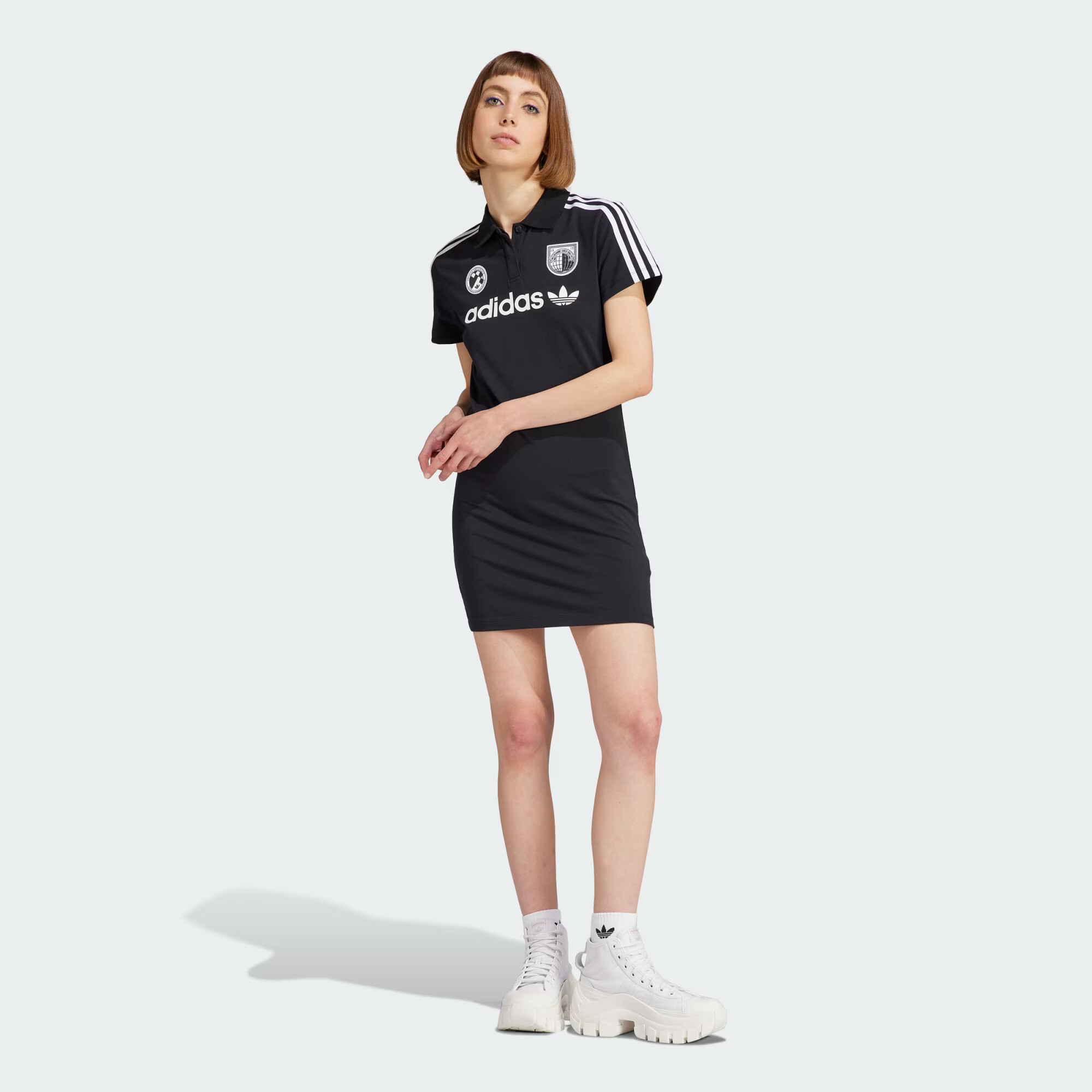 ADIDAS ORIGINALS Rochie negru / alb - Pled.ro