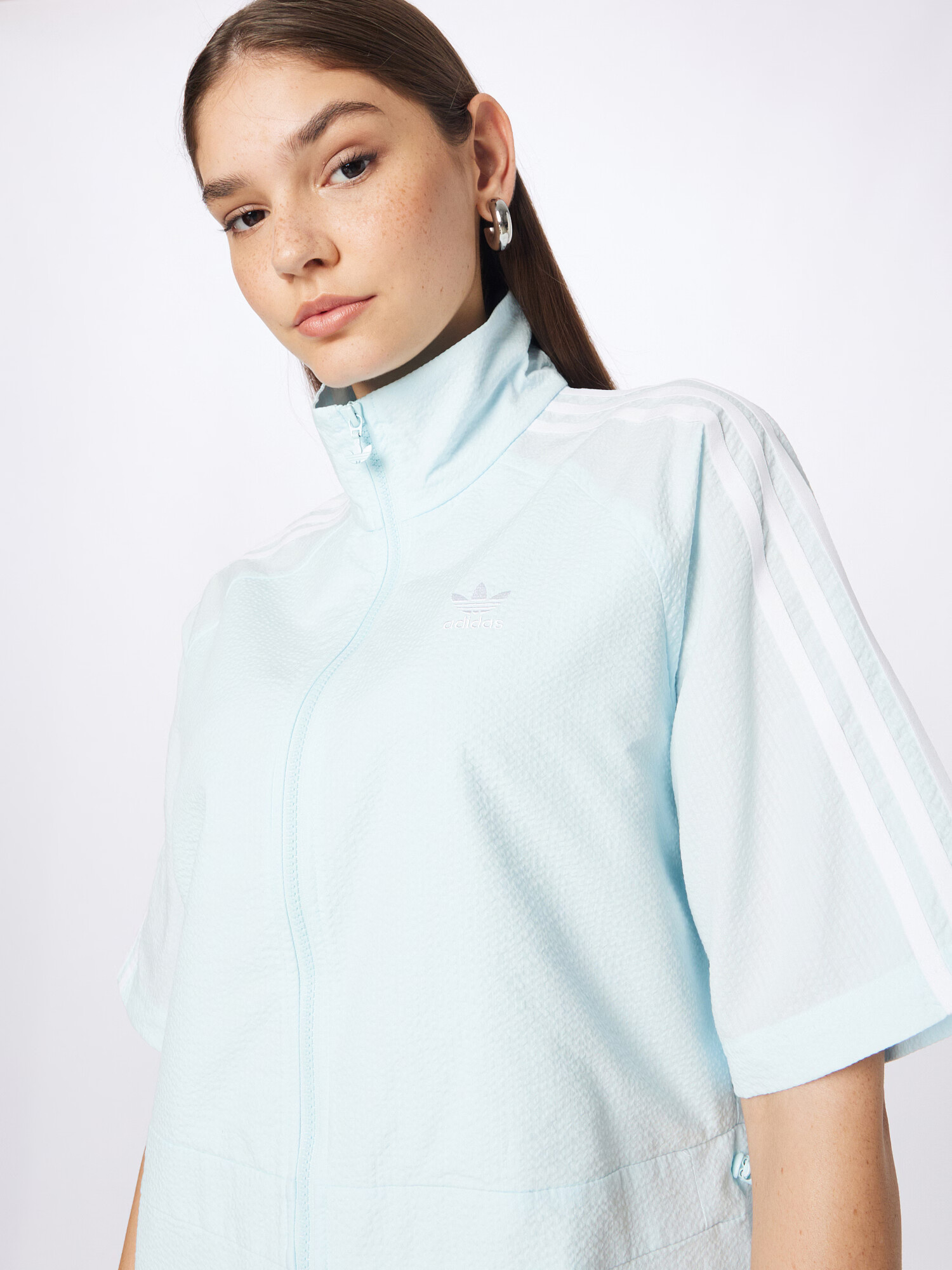 ADIDAS ORIGINALS Salopeta 'Adicolor Classics Poplin Playsuit' azur / alb - Pled.ro