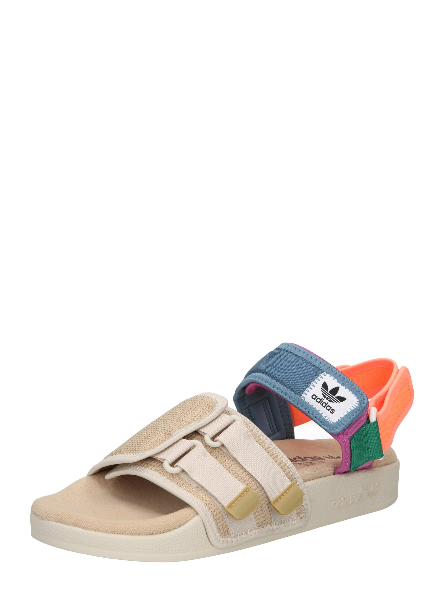 ADIDAS ORIGINALS Sandale 'Adilette 4.0' bej / albastru / lila / portocaliu - Pled.ro