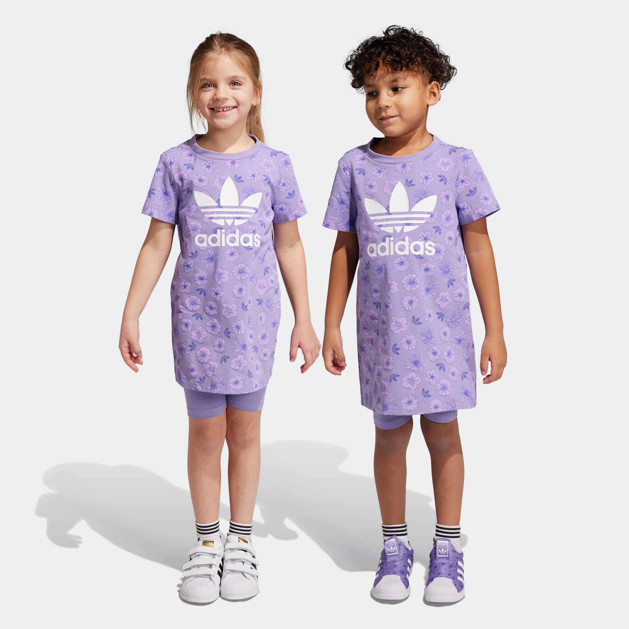 ADIDAS ORIGINALS Set 'Floral' mov liliachiu / mov închis / alb - Pled.ro