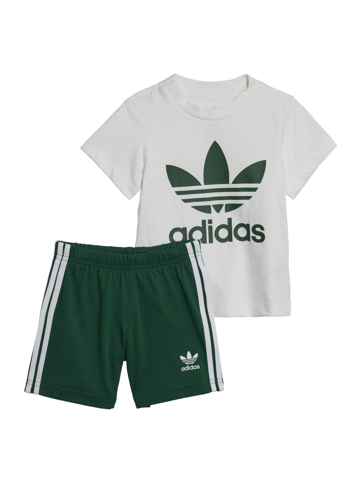 ADIDAS ORIGINALS Set 'Trefoil' verde închis / alb - Pled.ro