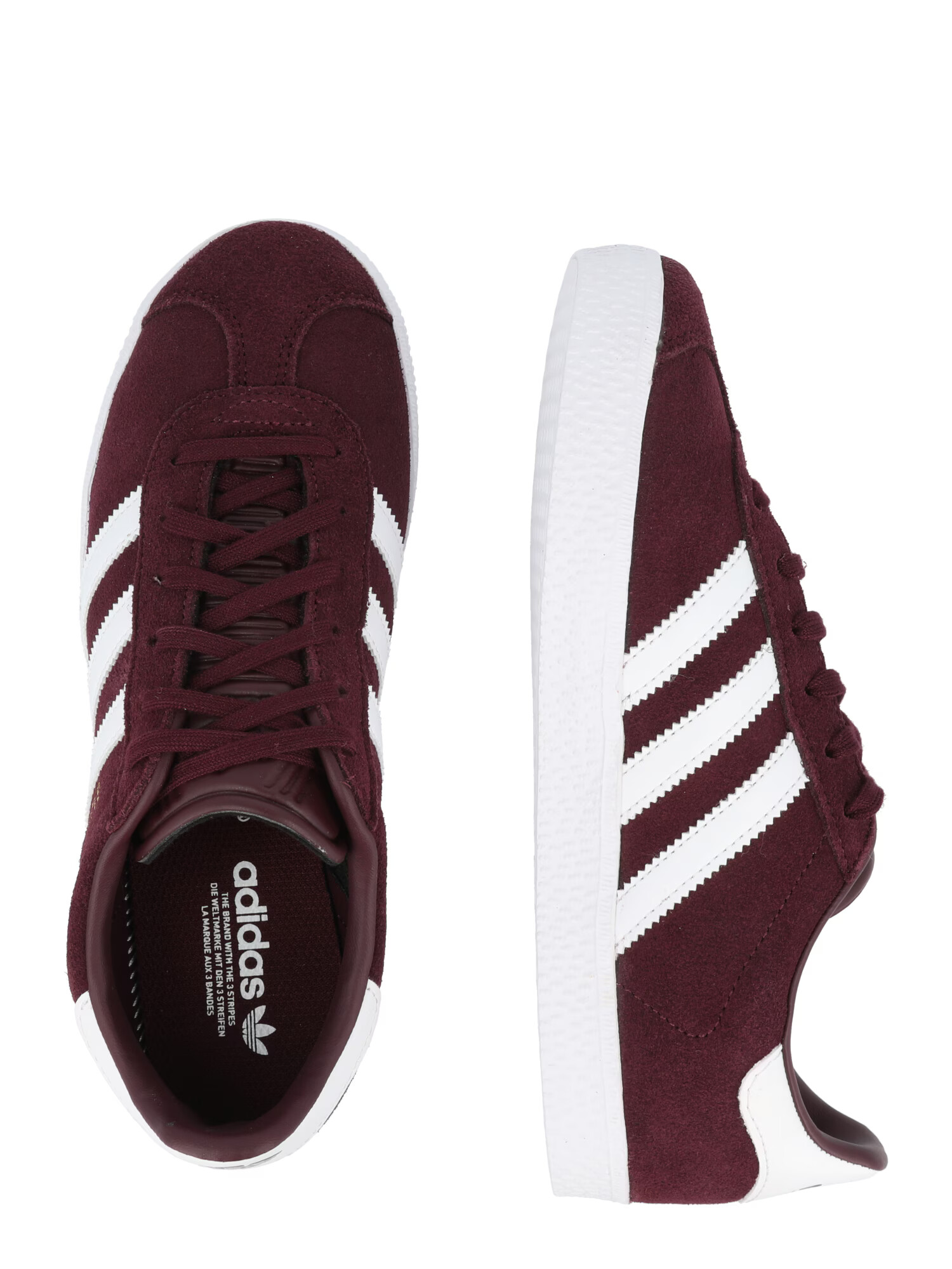 ADIDAS ORIGINALS Sneaker 'GAZELLE' roșu vin / alb - Pled.ro