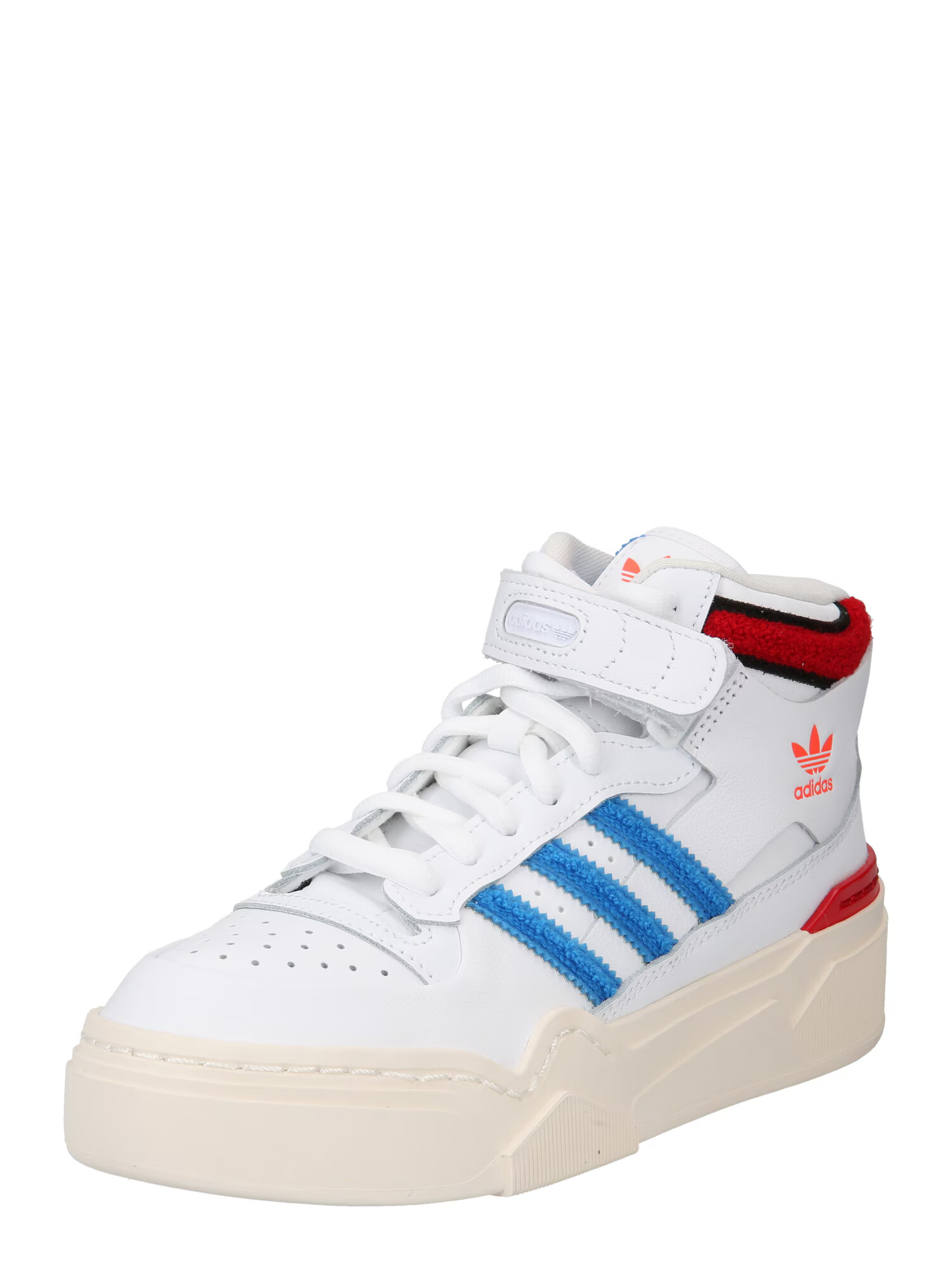 ADIDAS ORIGINALS Sneaker înalt 'Forum Bonega 2B' azur / roz neon / roșu carmin / alb - Pled.ro