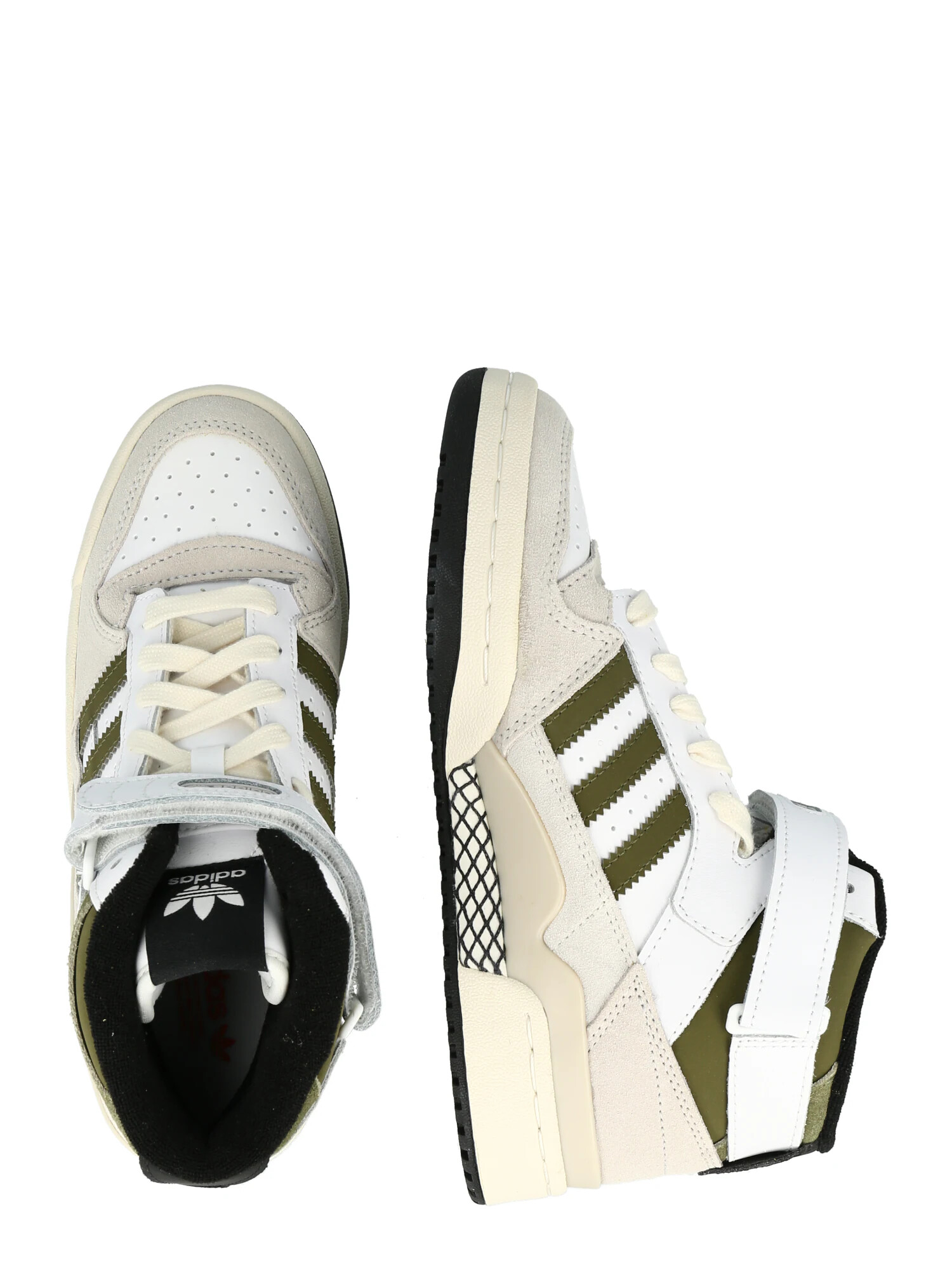 ADIDAS ORIGINALS Sneaker înalt 'FORUM' gri deschis / kaki / negru / alb - Pled.ro