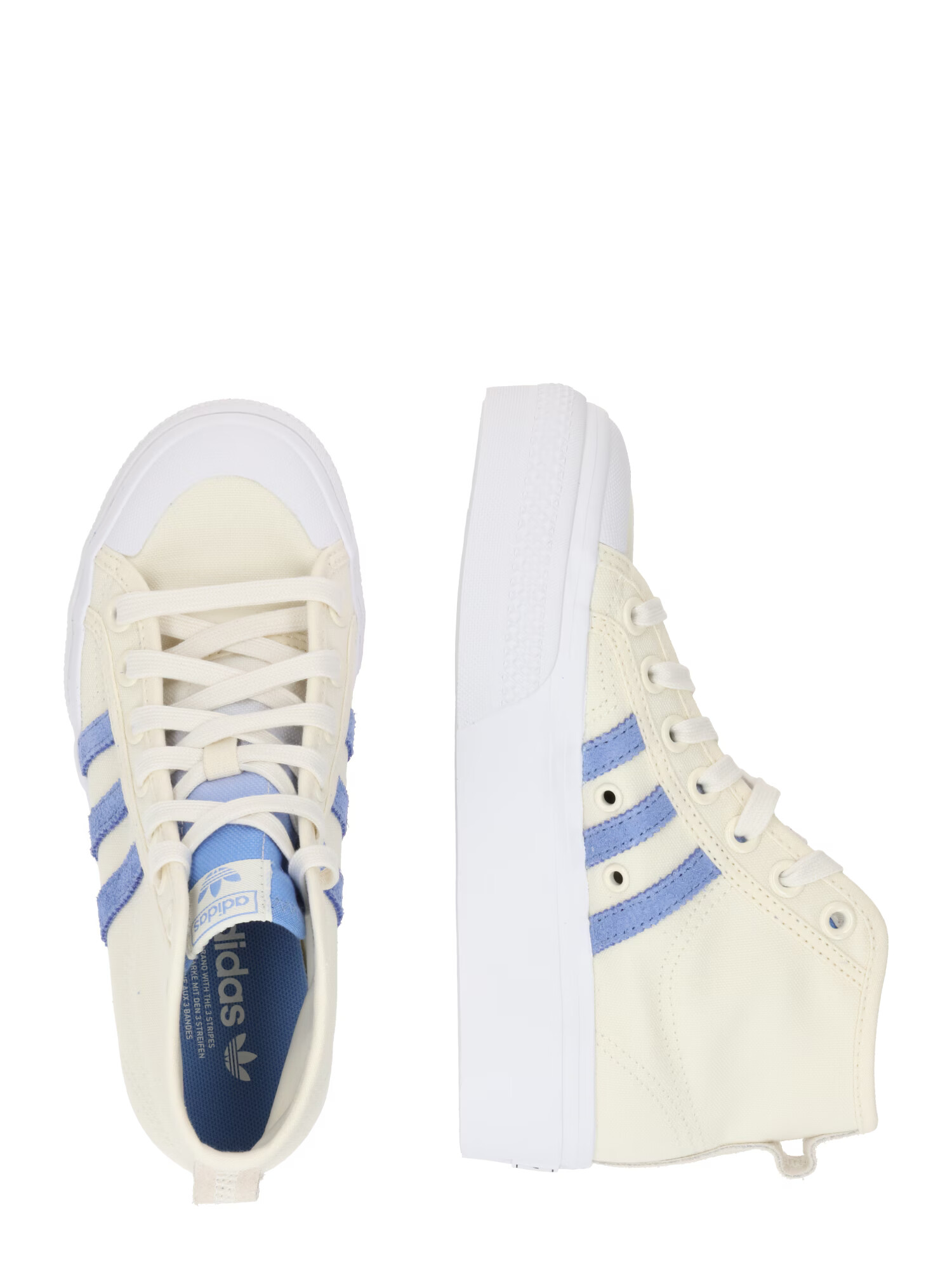 ADIDAS ORIGINALS Sneaker înalt 'Nizza Platform Mid' bleumarin / alb lână - Pled.ro