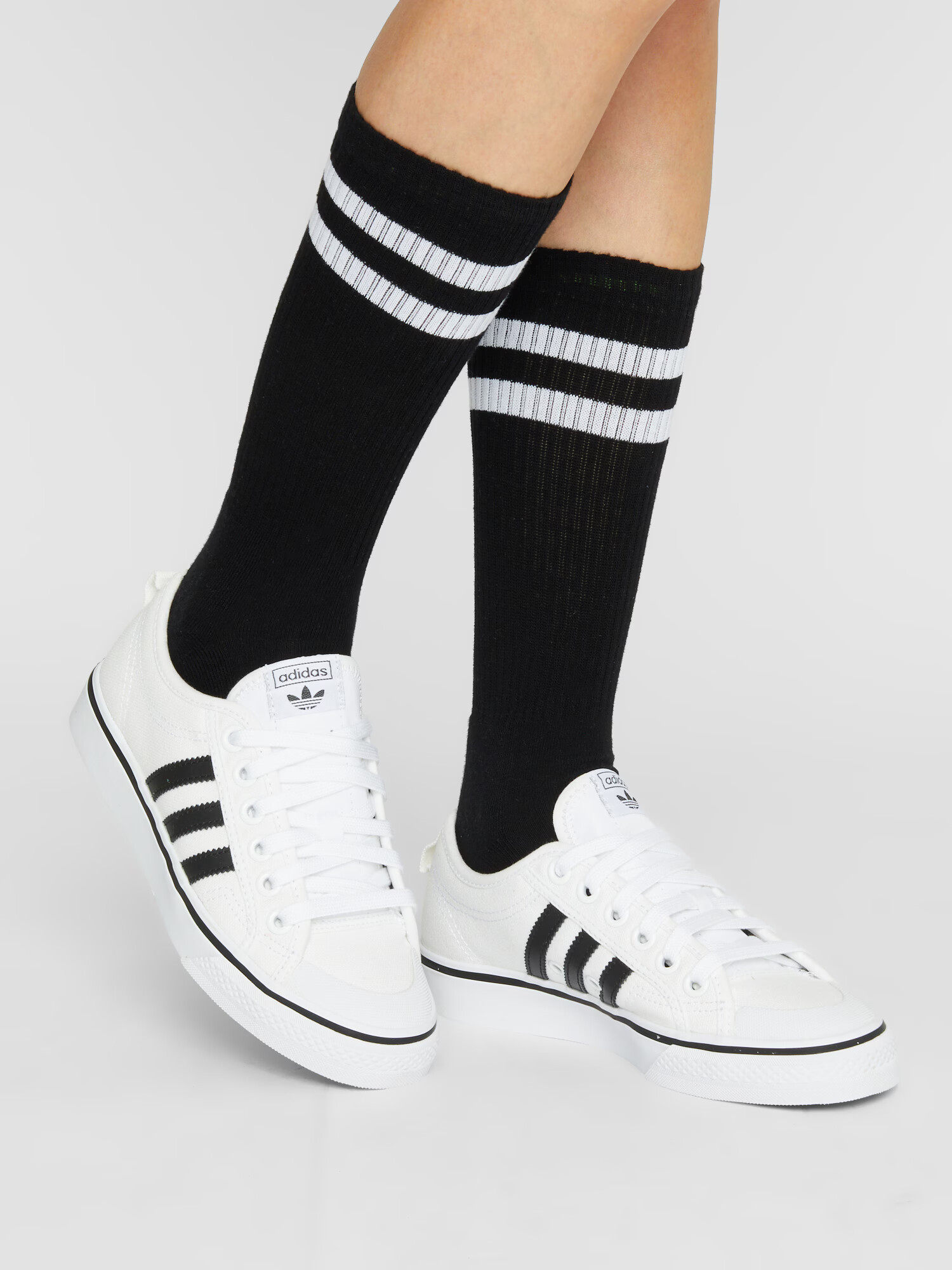 ADIDAS ORIGINALS Sneaker low 'Nizza' negru / alb - Pled.ro