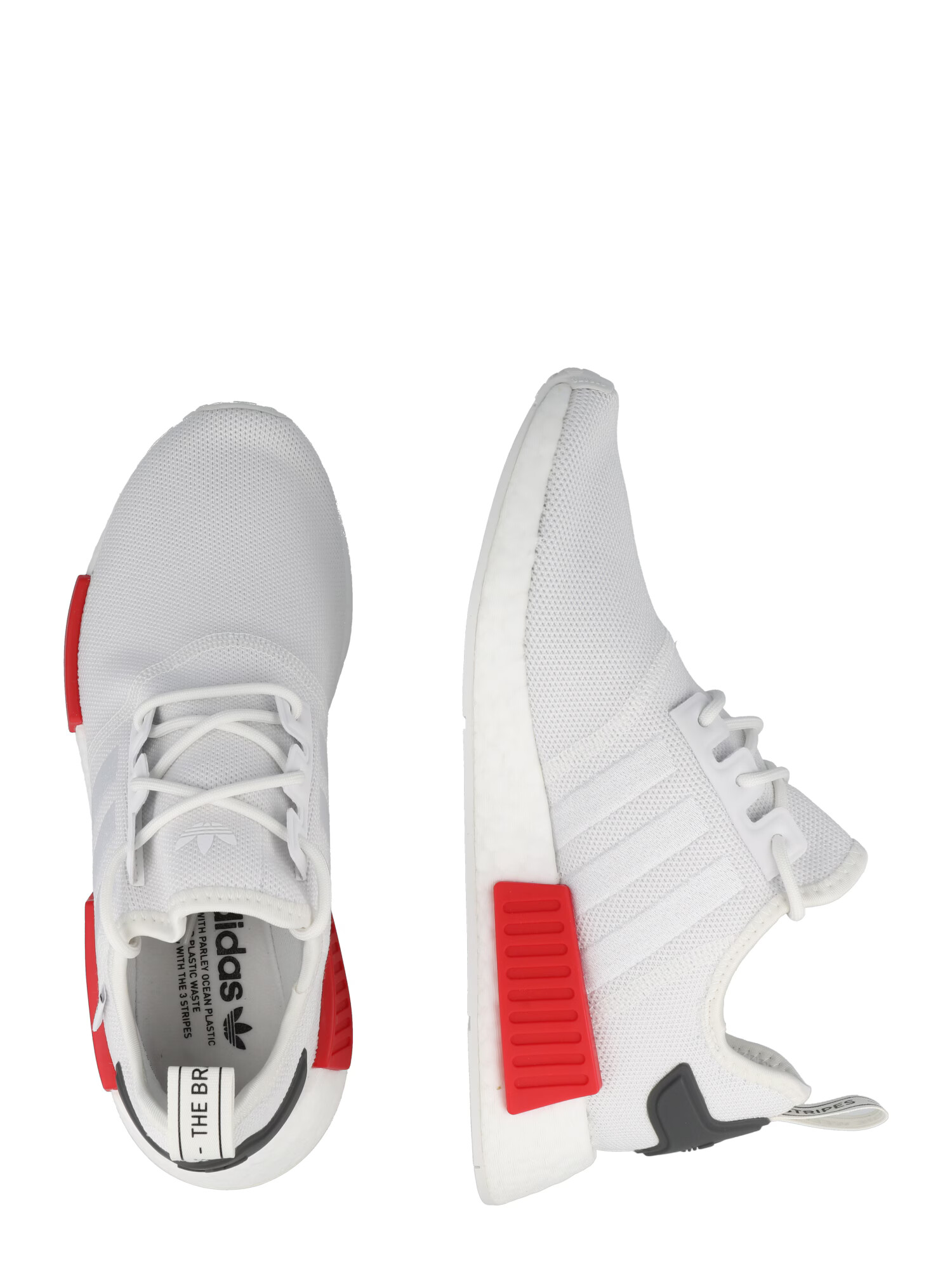 ADIDAS ORIGINALS Sneaker low 'NMD_R1' gri metalic / roșu / alb - Pled.ro