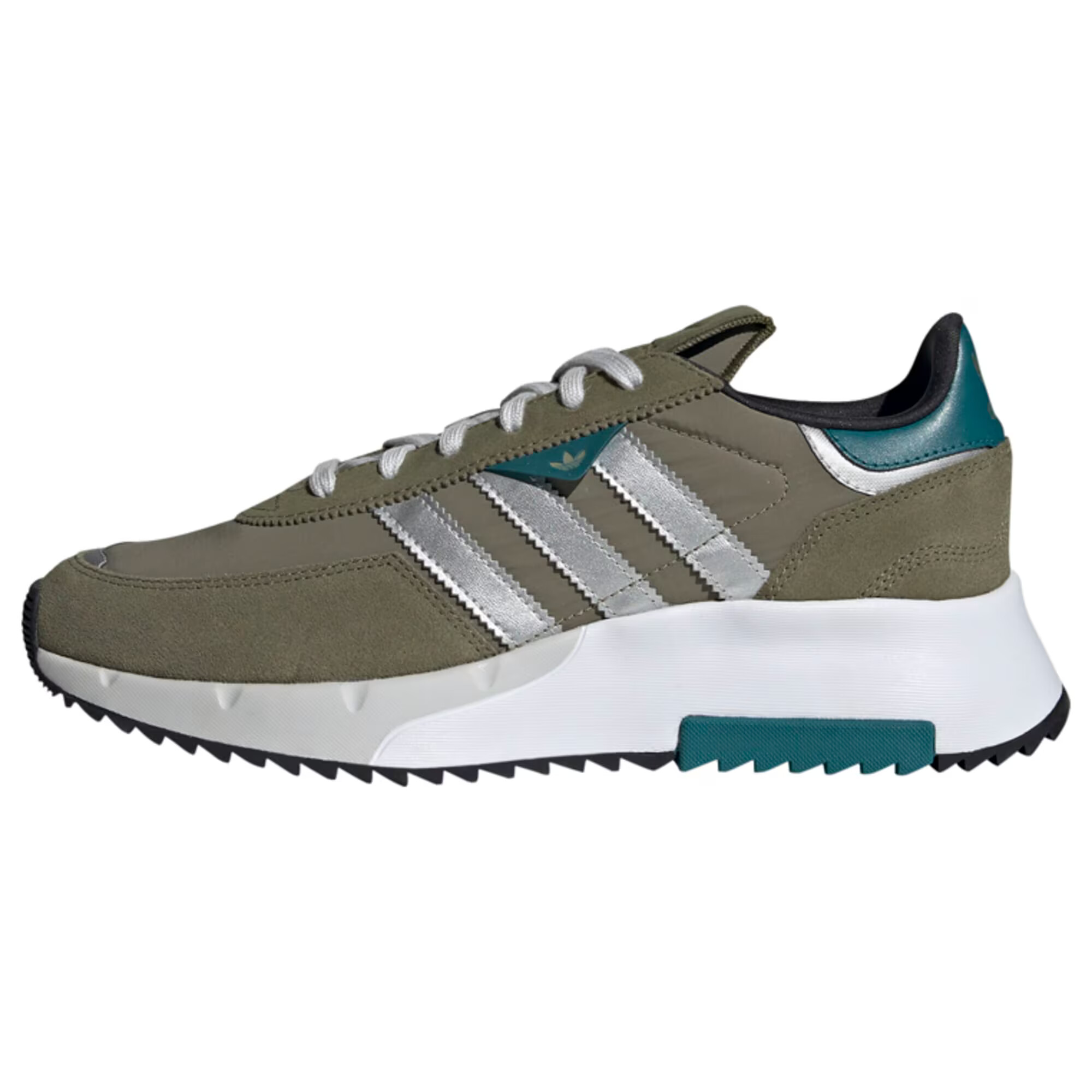 ADIDAS ORIGINALS Sneaker low 'Retropy F2' oliv / verde petrol / argintiu - Pled.ro