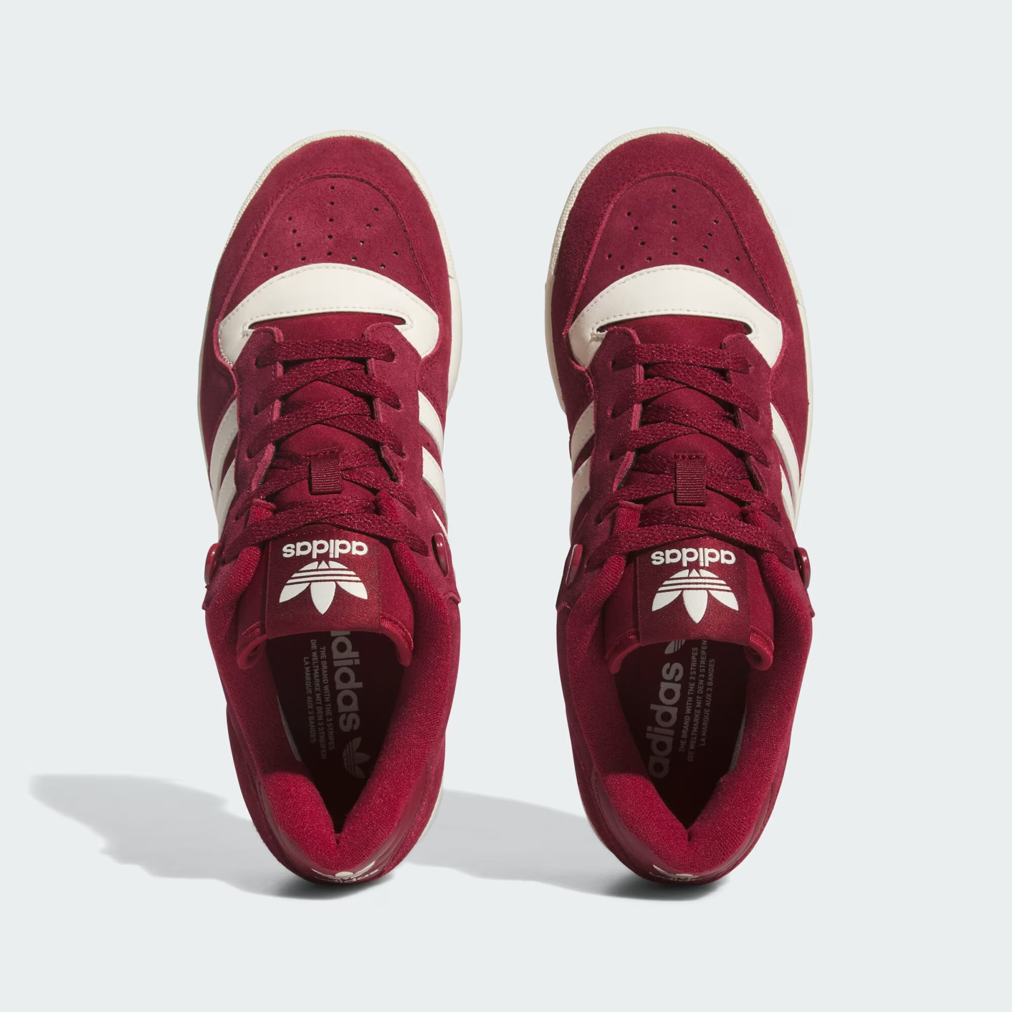 ADIDAS ORIGINALS Sneaker low 'Rivalry' roșu burgundy / alb murdar - Pled.ro