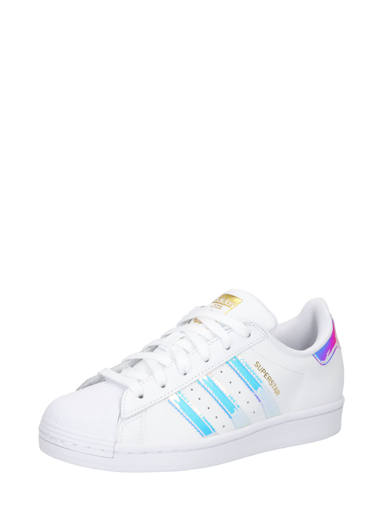 ADIDAS ORIGINALS Sneaker low 'Superstar' albastru neon / auriu / lila / alb - Pled.ro