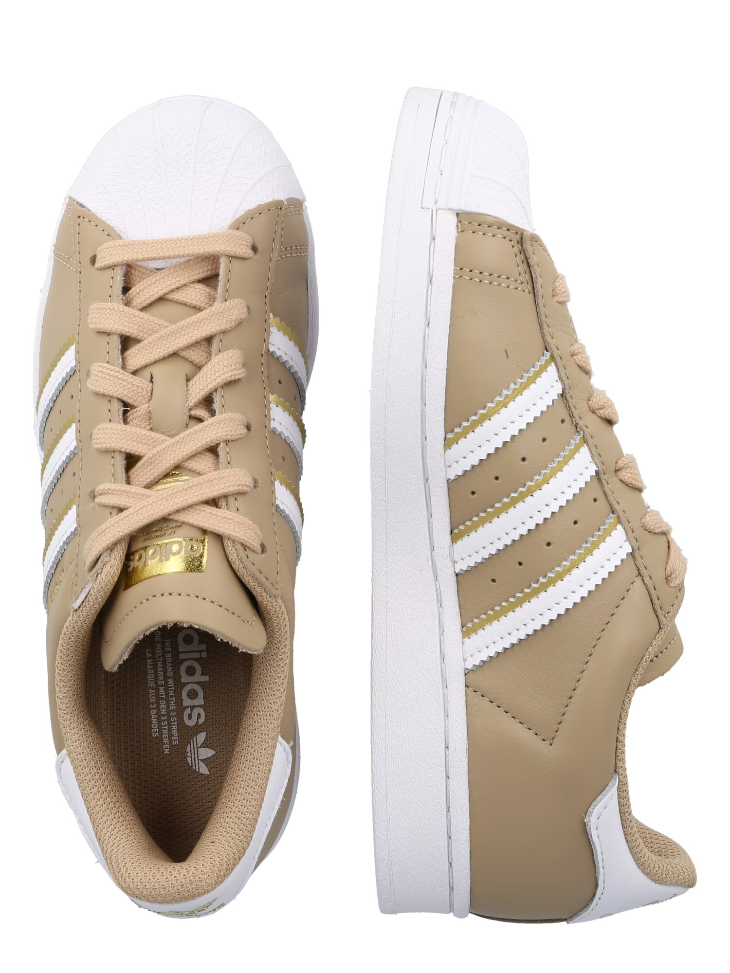 ADIDAS ORIGINALS Sneaker low 'Superstar' bej închis / alb - Pled.ro