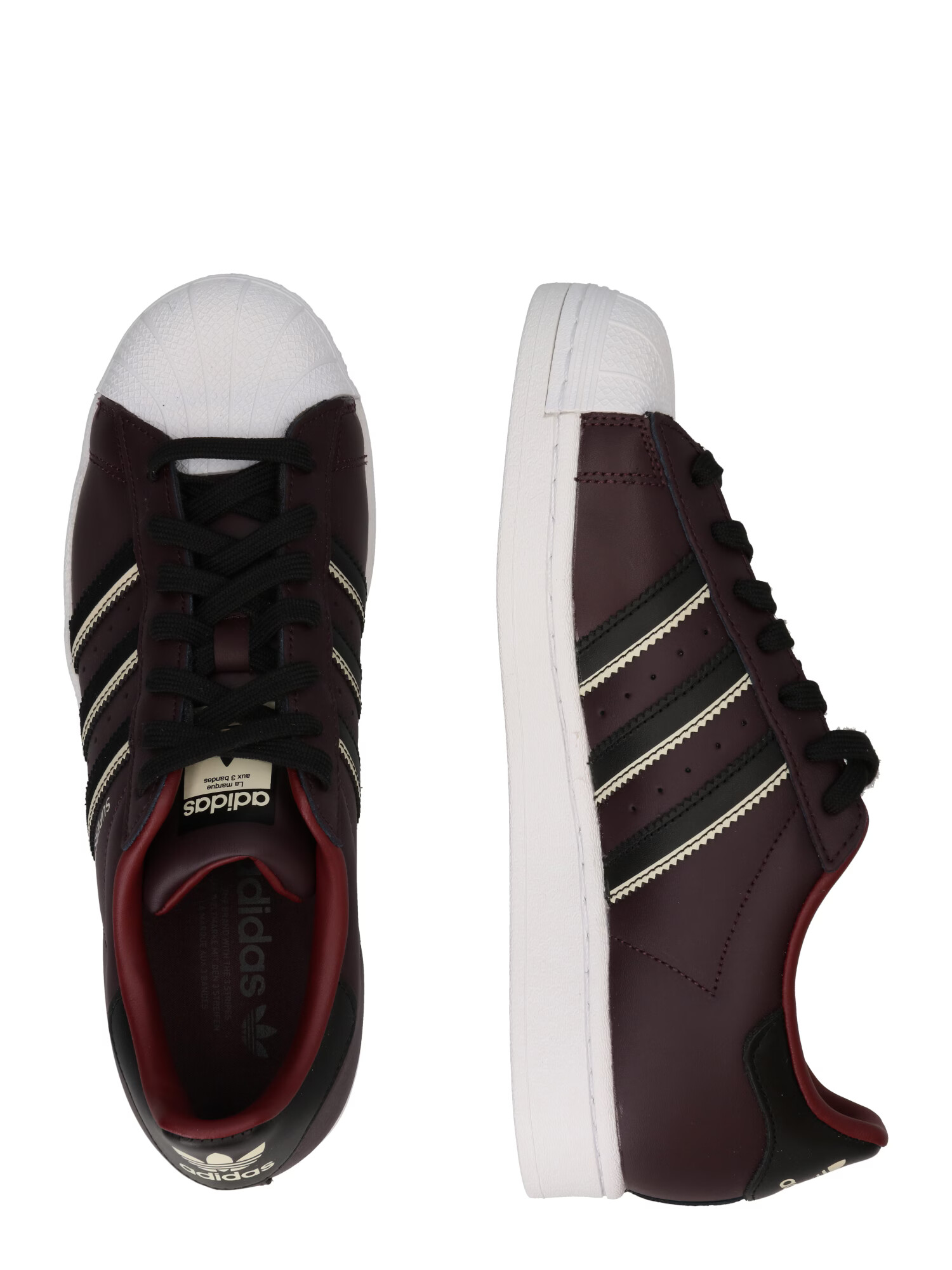 ADIDAS ORIGINALS Sneaker low 'Superstar' maro pueblo / negru / alb - Pled.ro