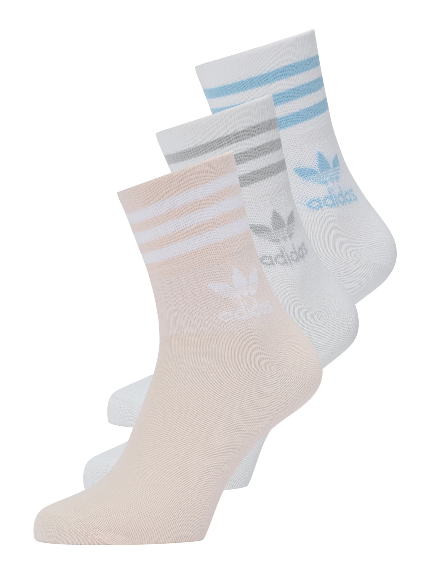 ADIDAS ORIGINALS Șosete bej / albastru deschis / gri / alb - Pled.ro