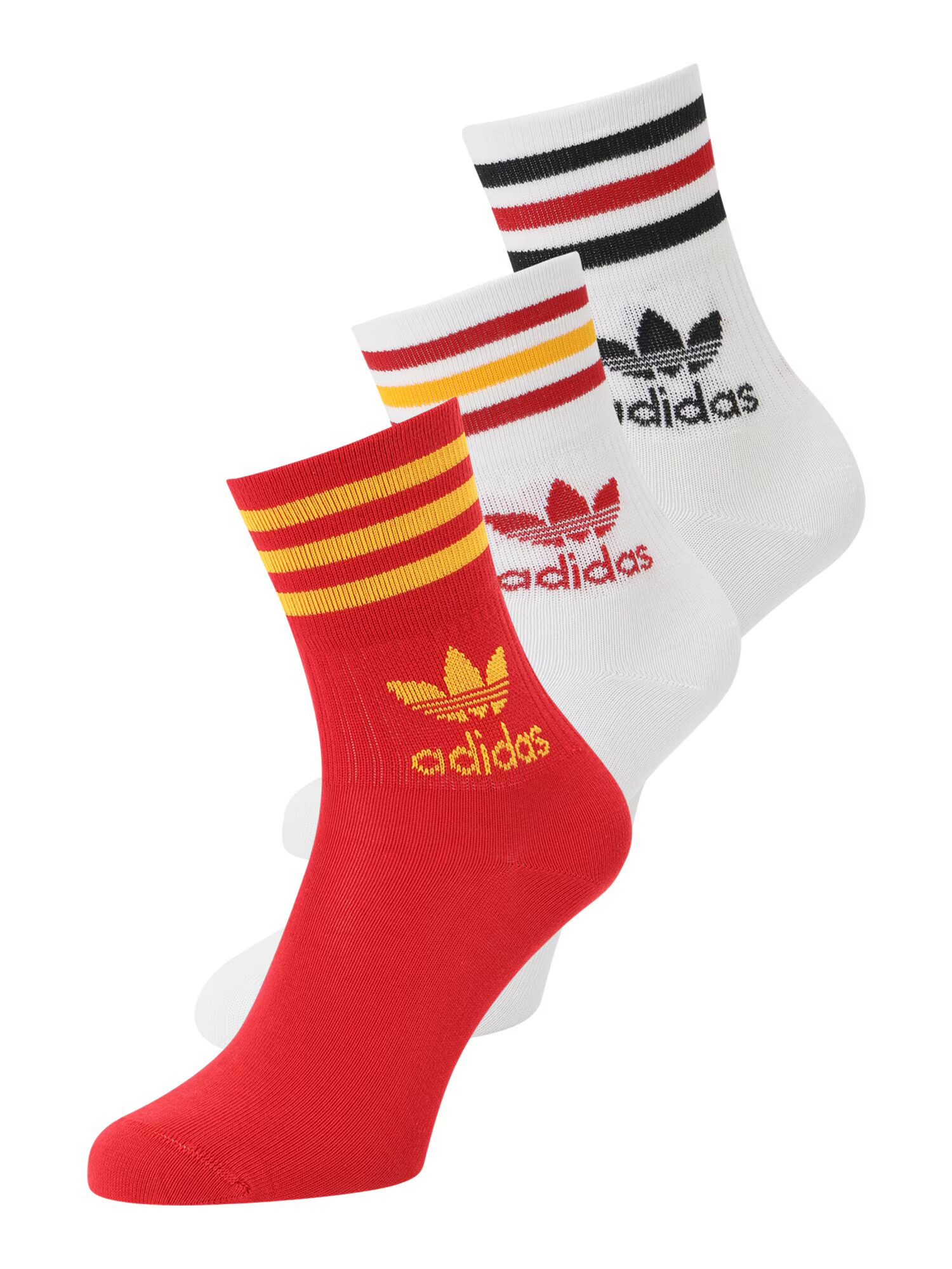 ADIDAS ORIGINALS Șosete portocaliu deschis / roșu ruginiu / negru / alb - Pled.ro