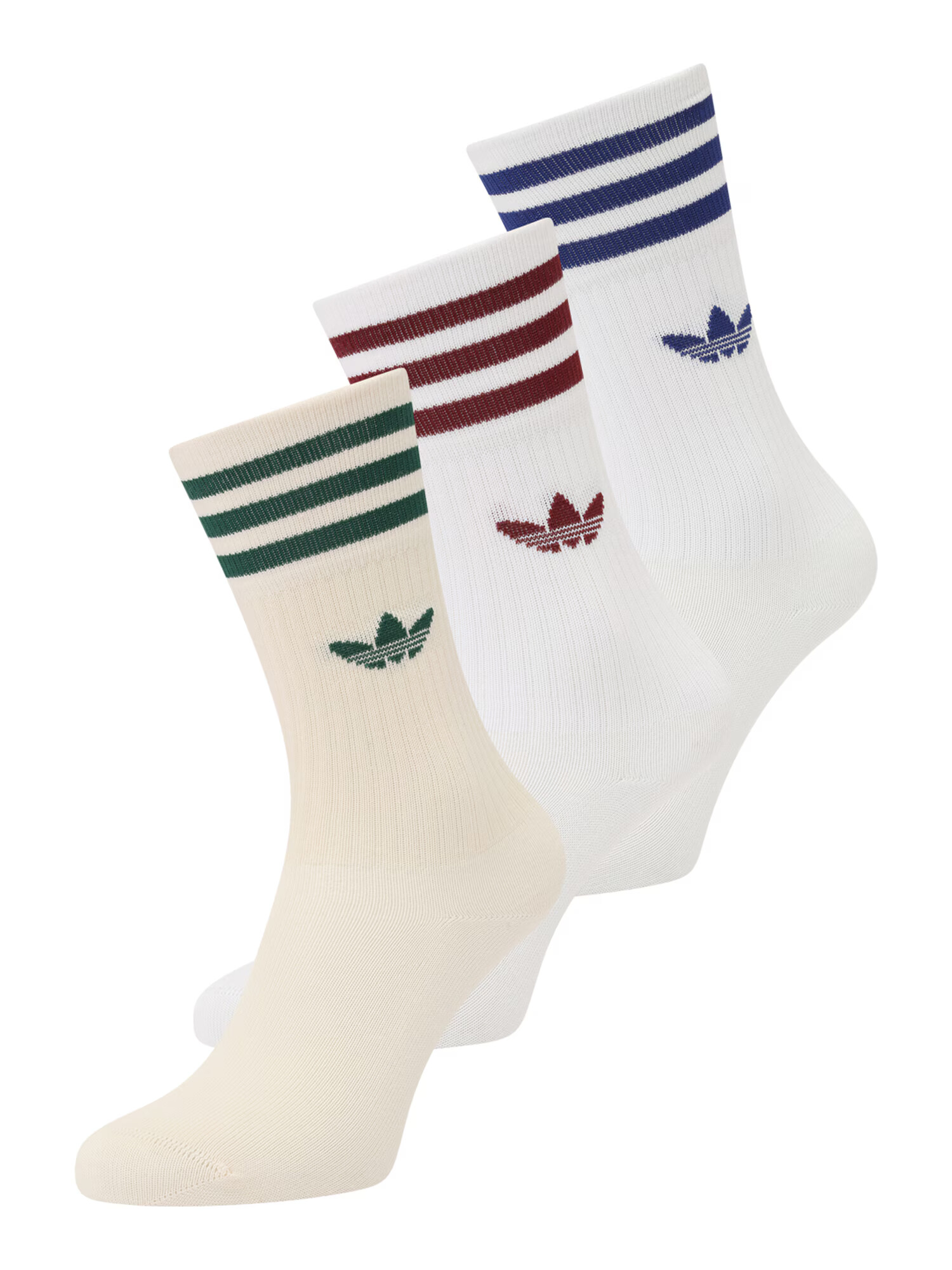 ADIDAS ORIGINALS Șosete 'SOLID' albastru / verde / roșu carmin / alb / alb lână - Pled.ro