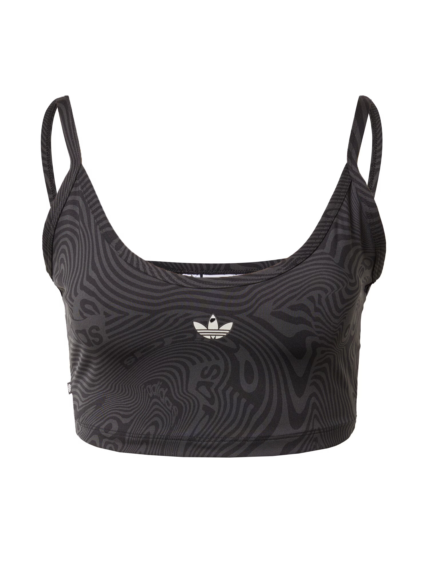 ADIDAS ORIGINALS Sutien 'Marble Prints' gri / negru / alb - Pled.ro