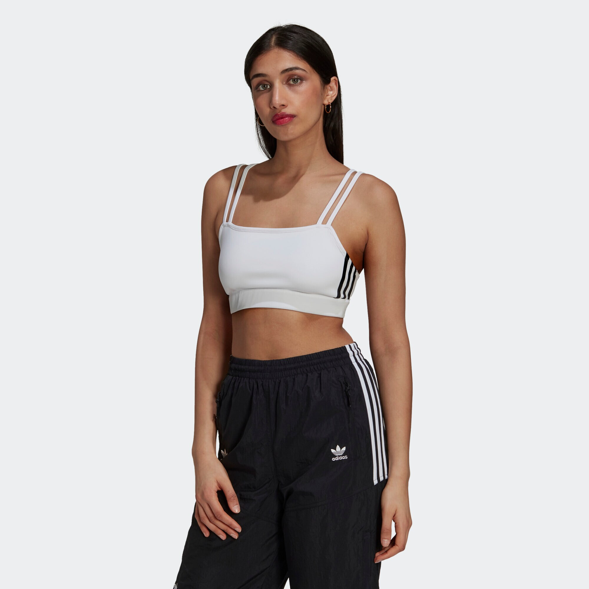 ADIDAS ORIGINALS Sutien negru / alb - Pled.ro