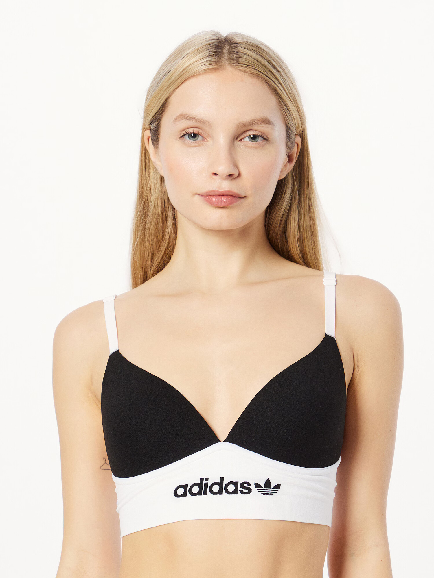 ADIDAS ORIGINALS Sutien negru / alb - Pled.ro