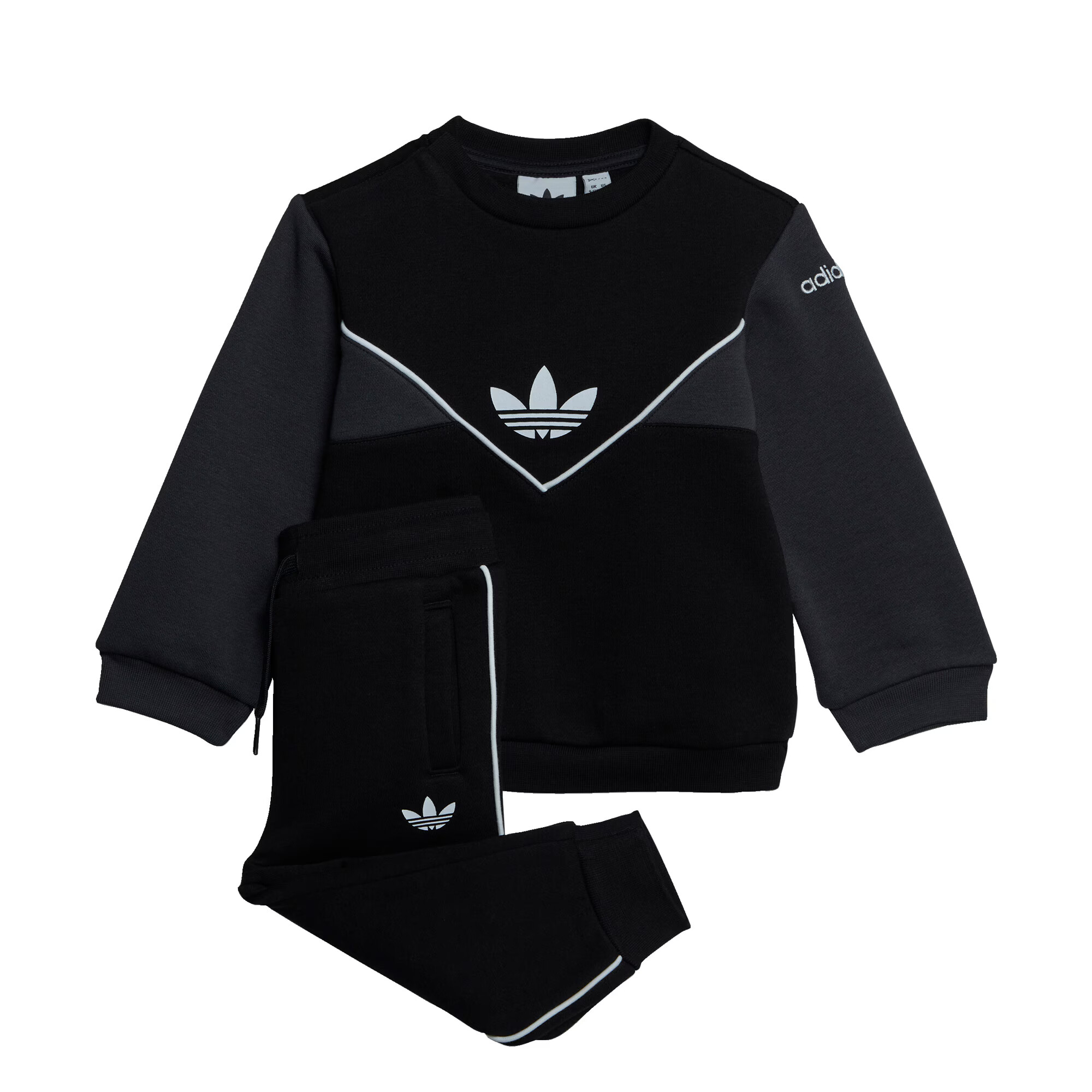 ADIDAS ORIGINALS Trening 'Adicolor Crew' gri închis / negru / alb - Pled.ro