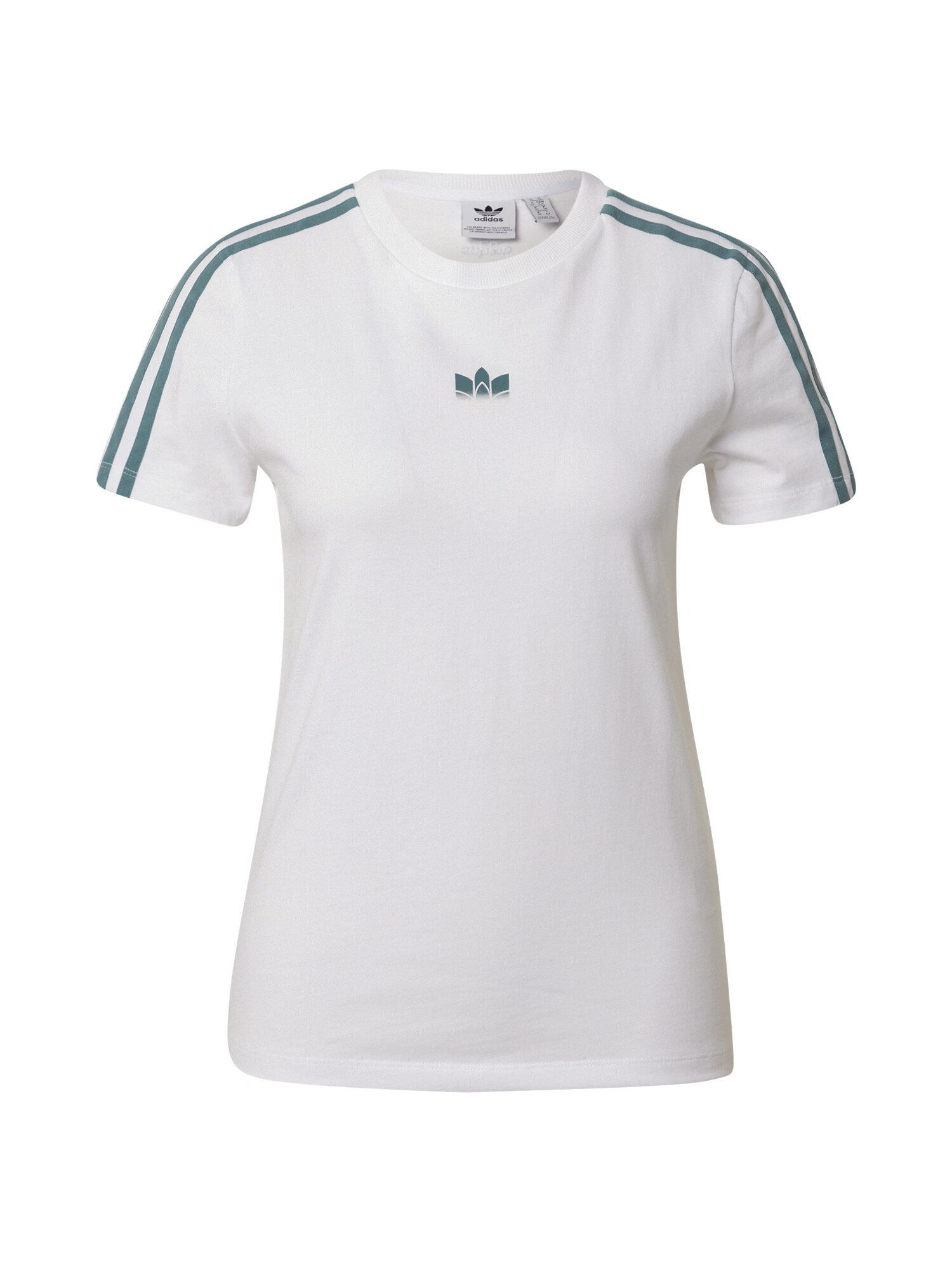 ADIDAS ORIGINALS Tricou 'Adicolor 3D Trefoil' verde smarald / alb - Pled.ro