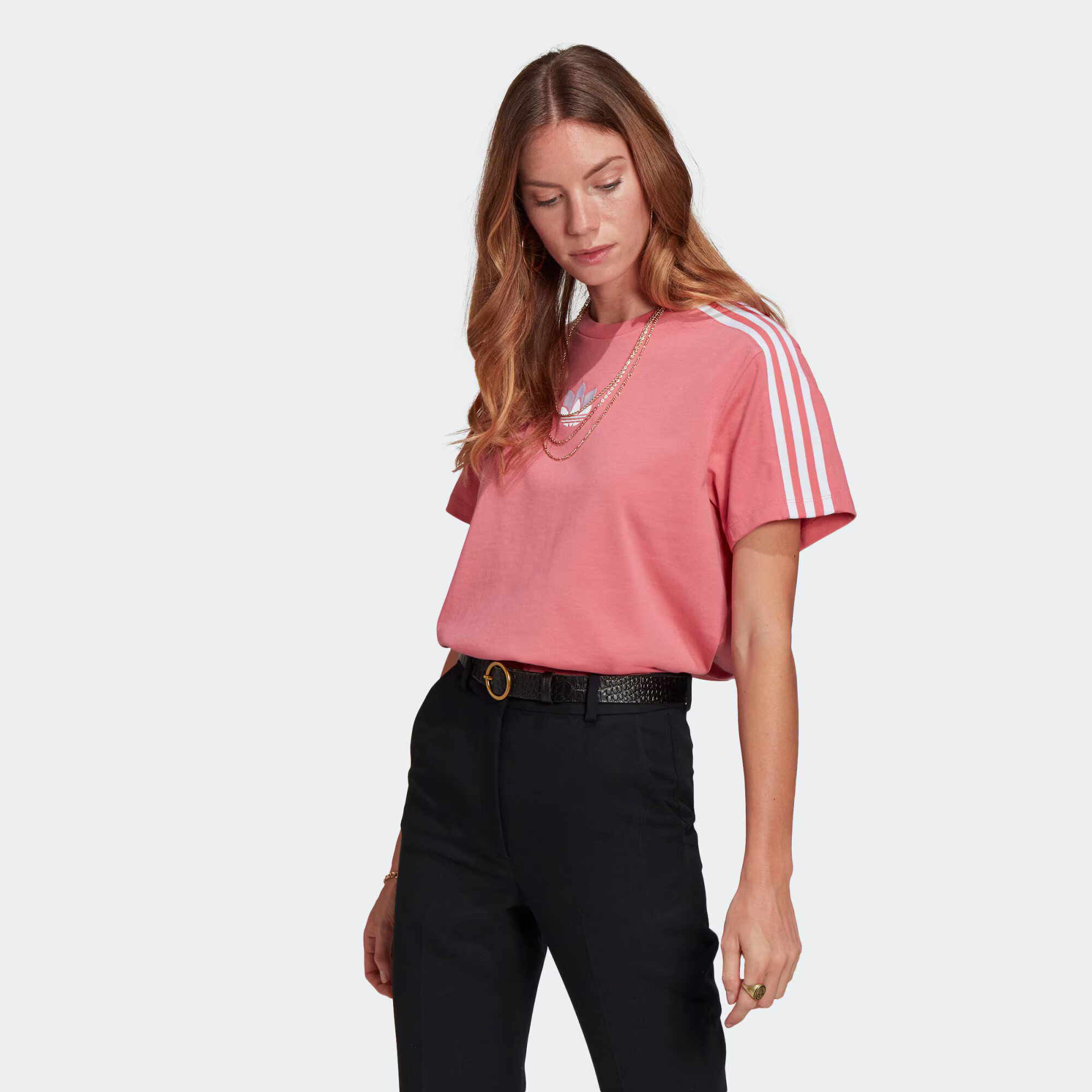 ADIDAS ORIGINALS Tricou 'Adicolor' rosé / alb - Pled.ro