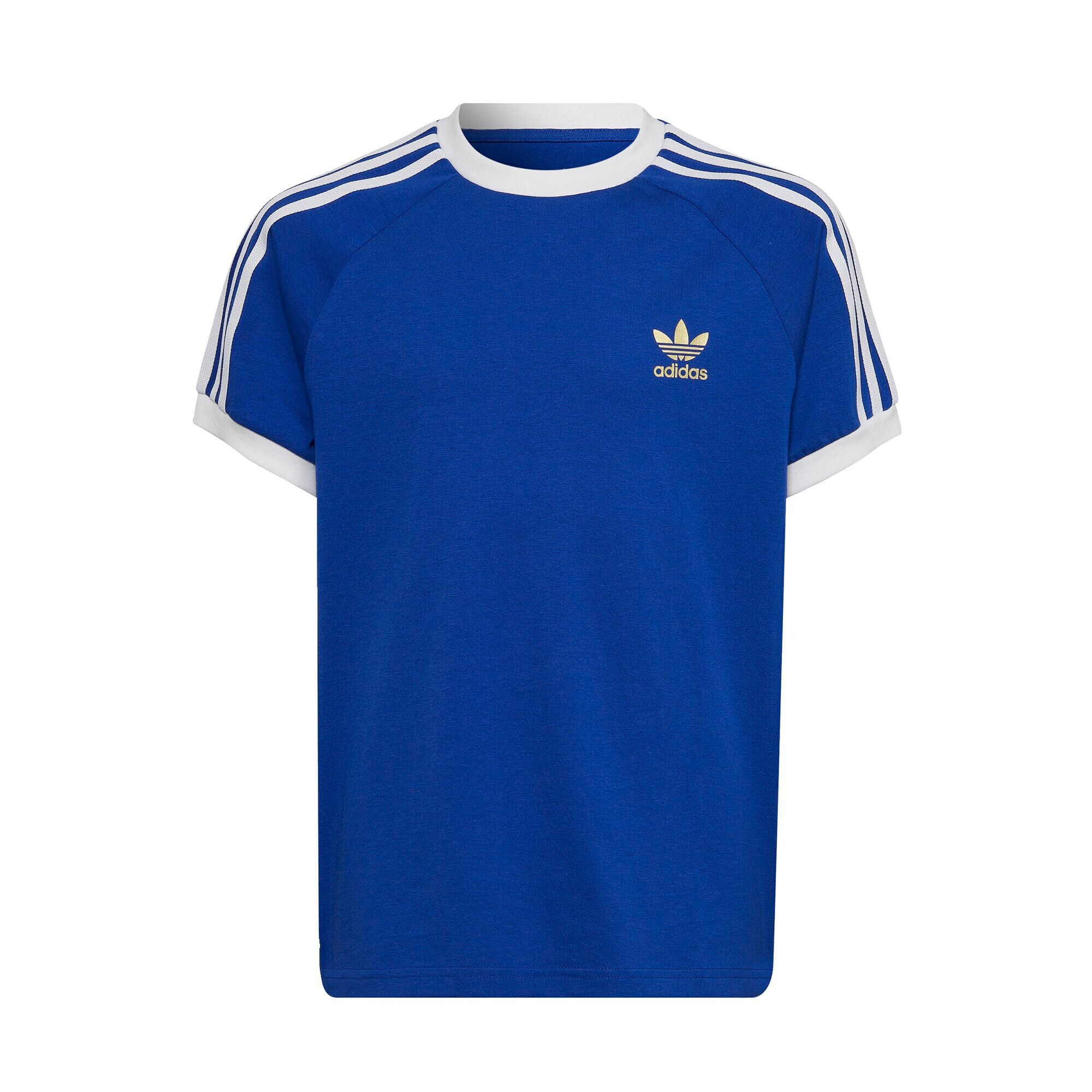 ADIDAS ORIGINALS Tricou 'Adicolor 3-Stripes' albastru / auriu / alb - Pled.ro