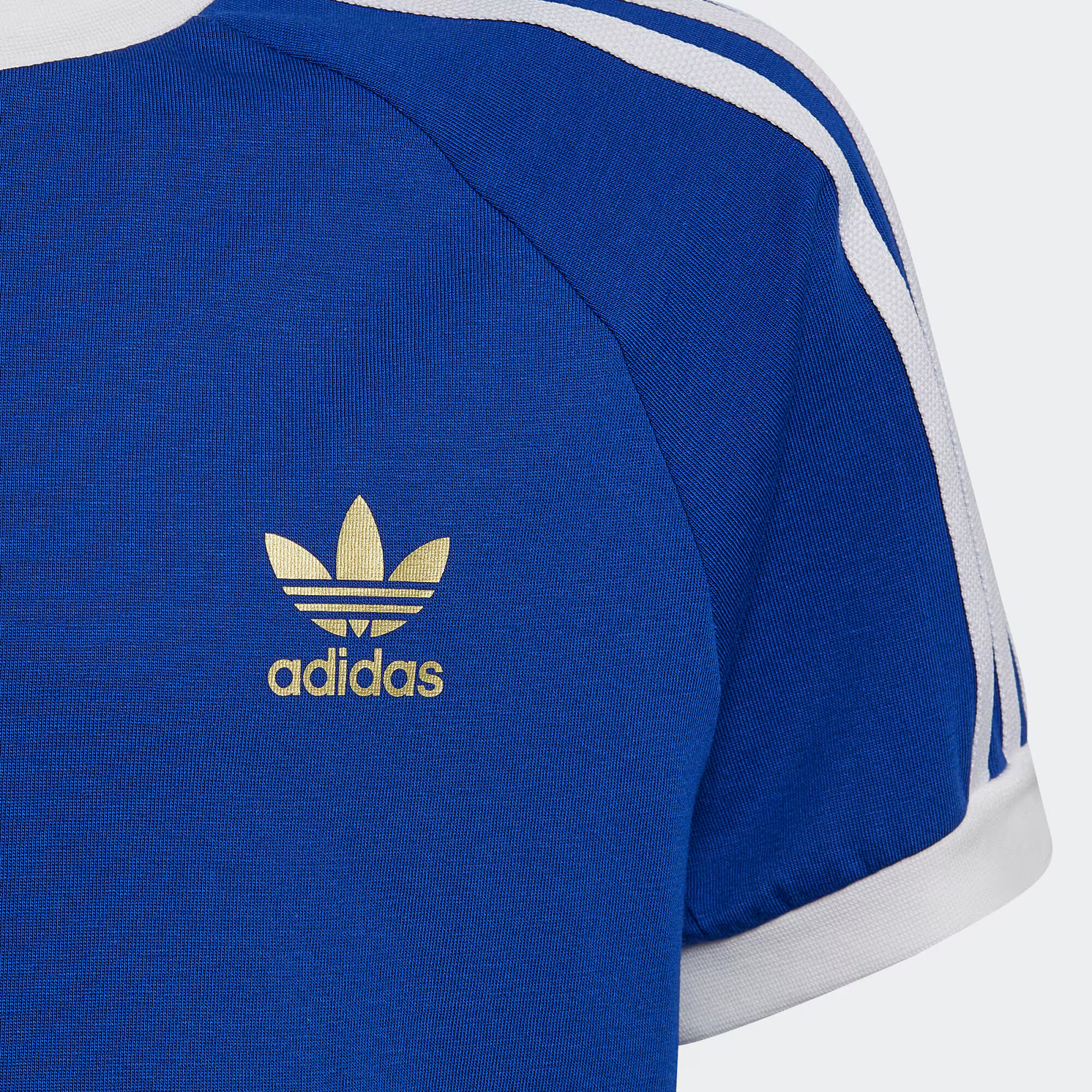 ADIDAS ORIGINALS Tricou 'Adicolor 3-Stripes' albastru / auriu / alb - Pled.ro