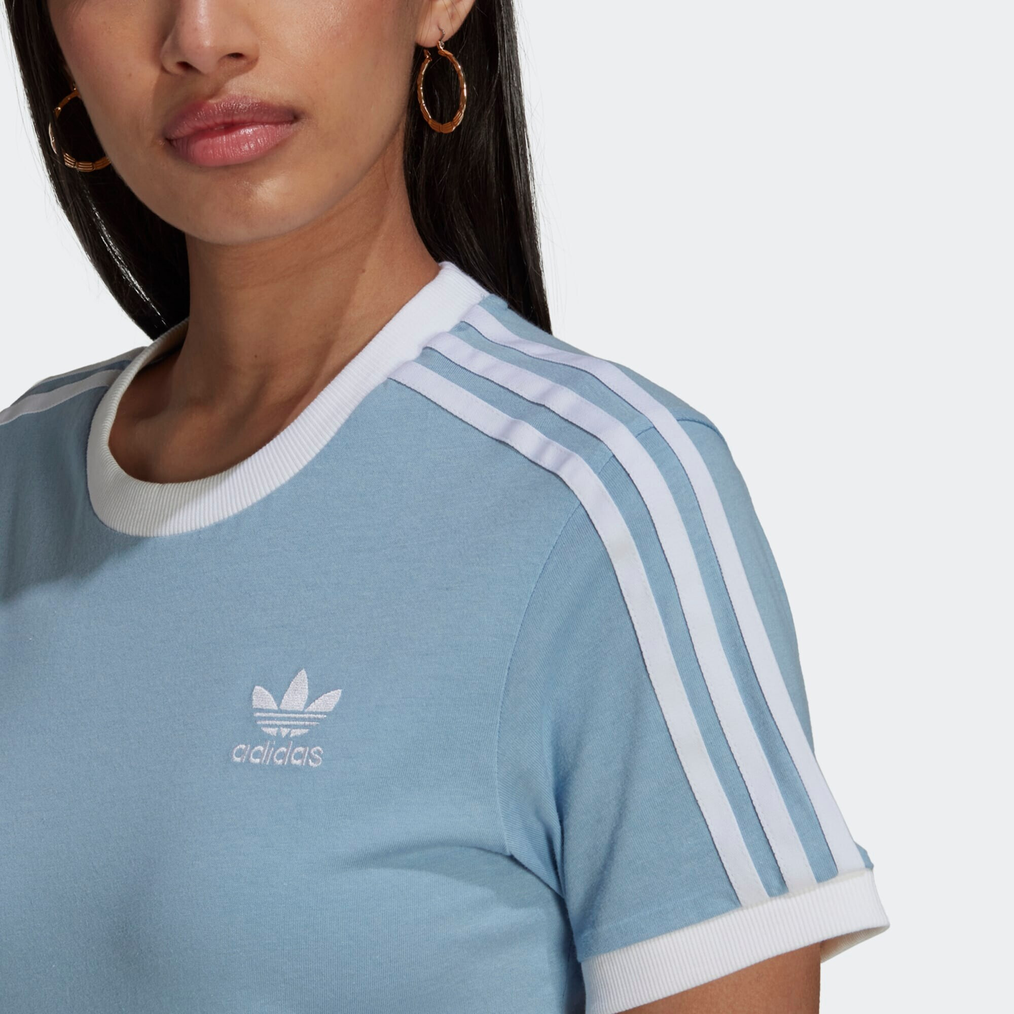 ADIDAS ORIGINALS Tricou albastru deschis / alb - Pled.ro