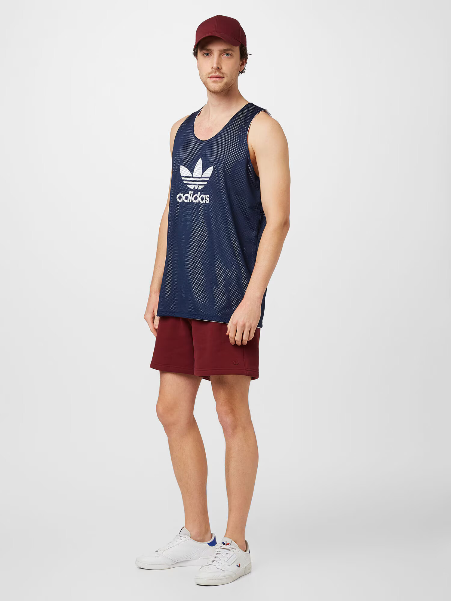 ADIDAS ORIGINALS Tricou 'Adicolor Classics Trefoil' albastru închis / alb - Pled.ro