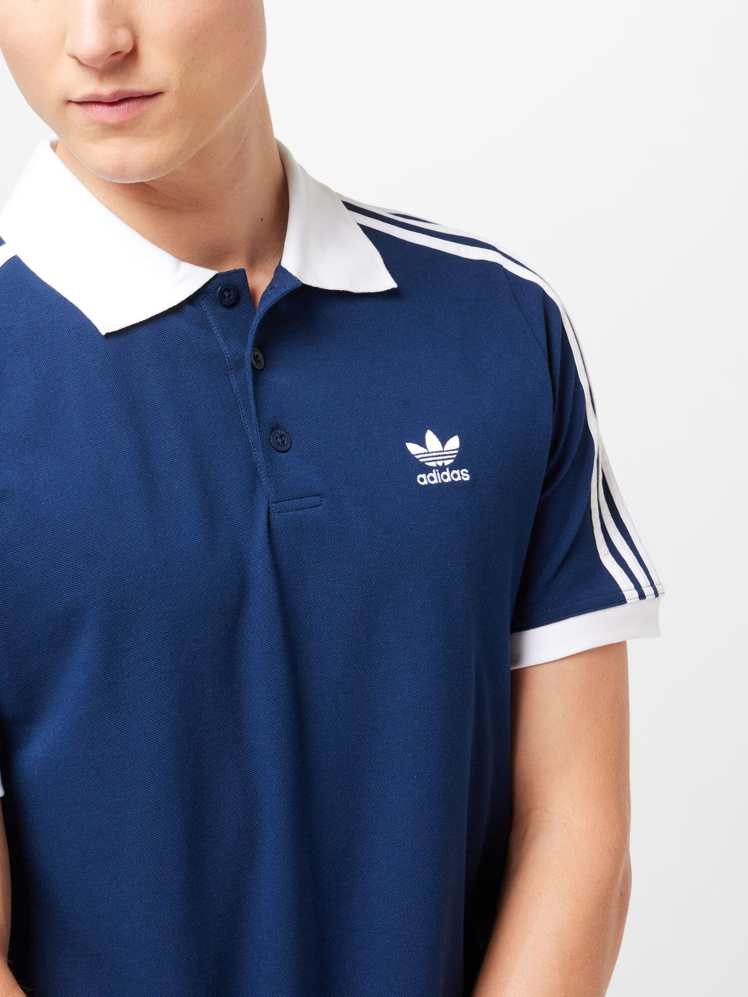 ADIDAS ORIGINALS Tricou 'Adicolor Classics 3-Stripes' albastru închis / alb - Pled.ro