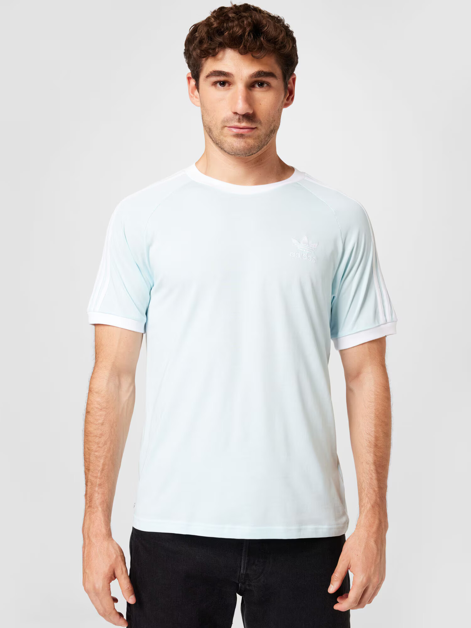 ADIDAS ORIGINALS Tricou albastru pastel / alb - Pled.ro