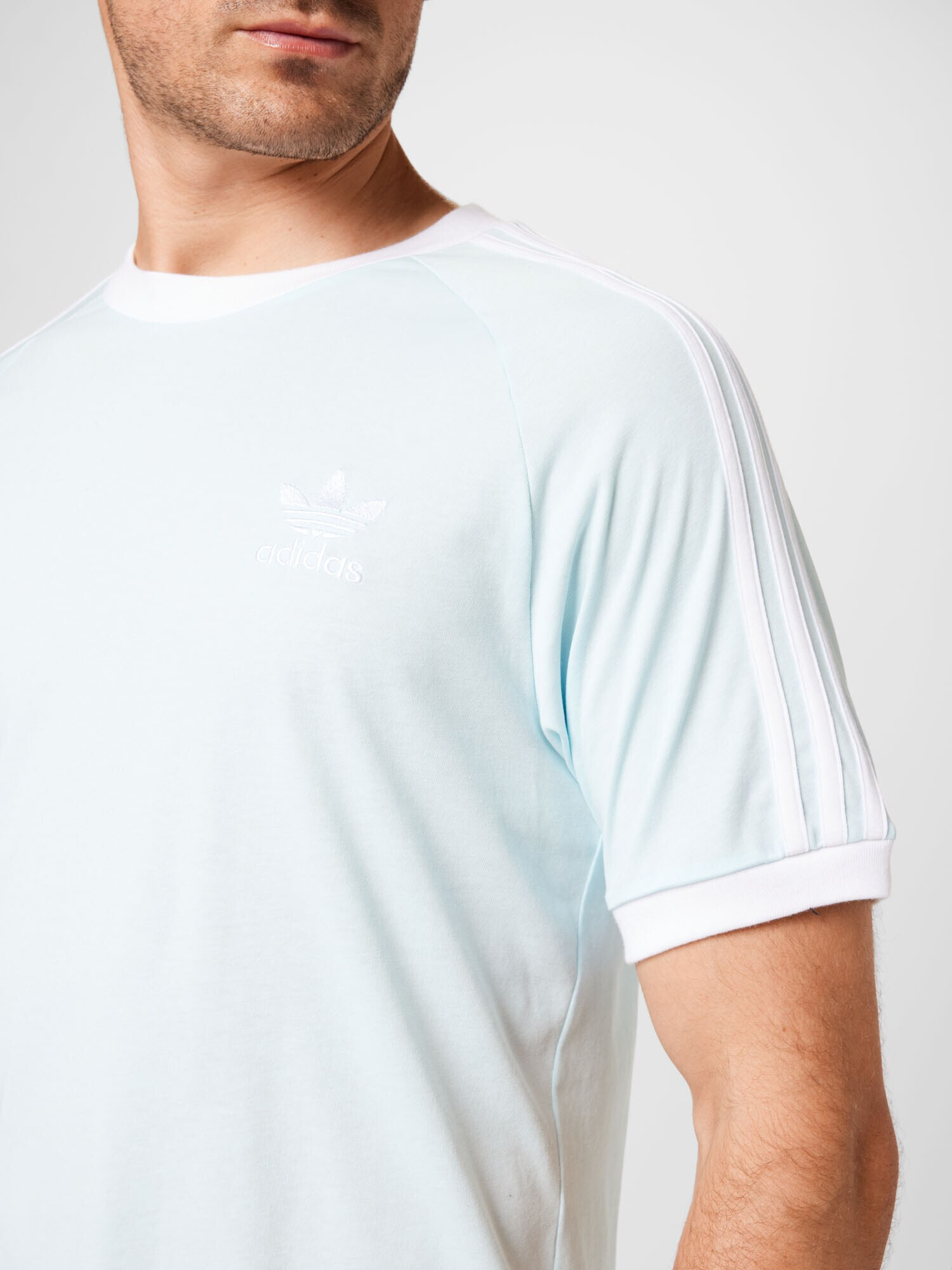 ADIDAS ORIGINALS Tricou albastru pastel / alb - Pled.ro