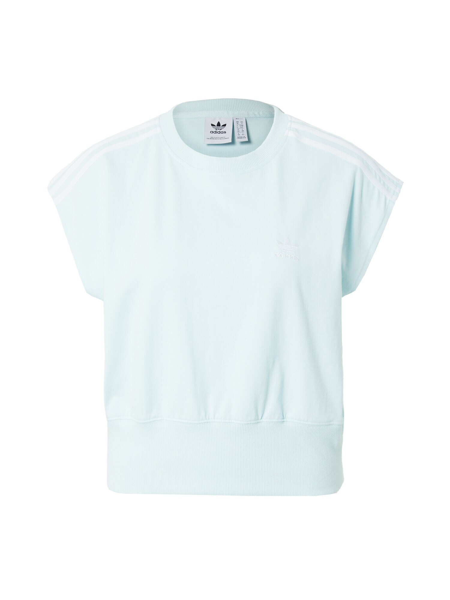 ADIDAS ORIGINALS Tricou albastru pastel / alb - Pled.ro