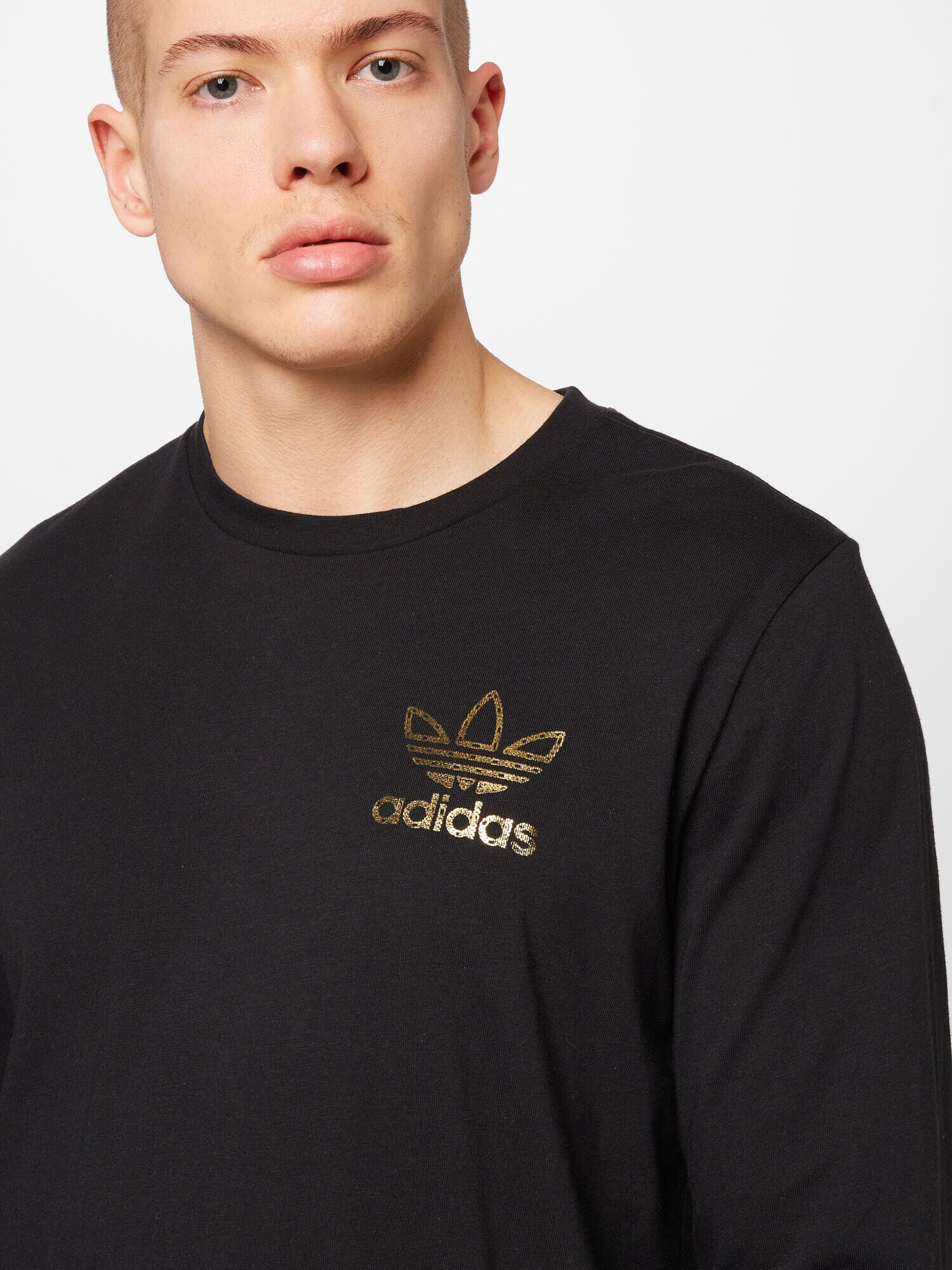 ADIDAS ORIGINALS Tricou 'Golden Chains - 50 Years Of Trefoil' auriu / negru - Pled.ro