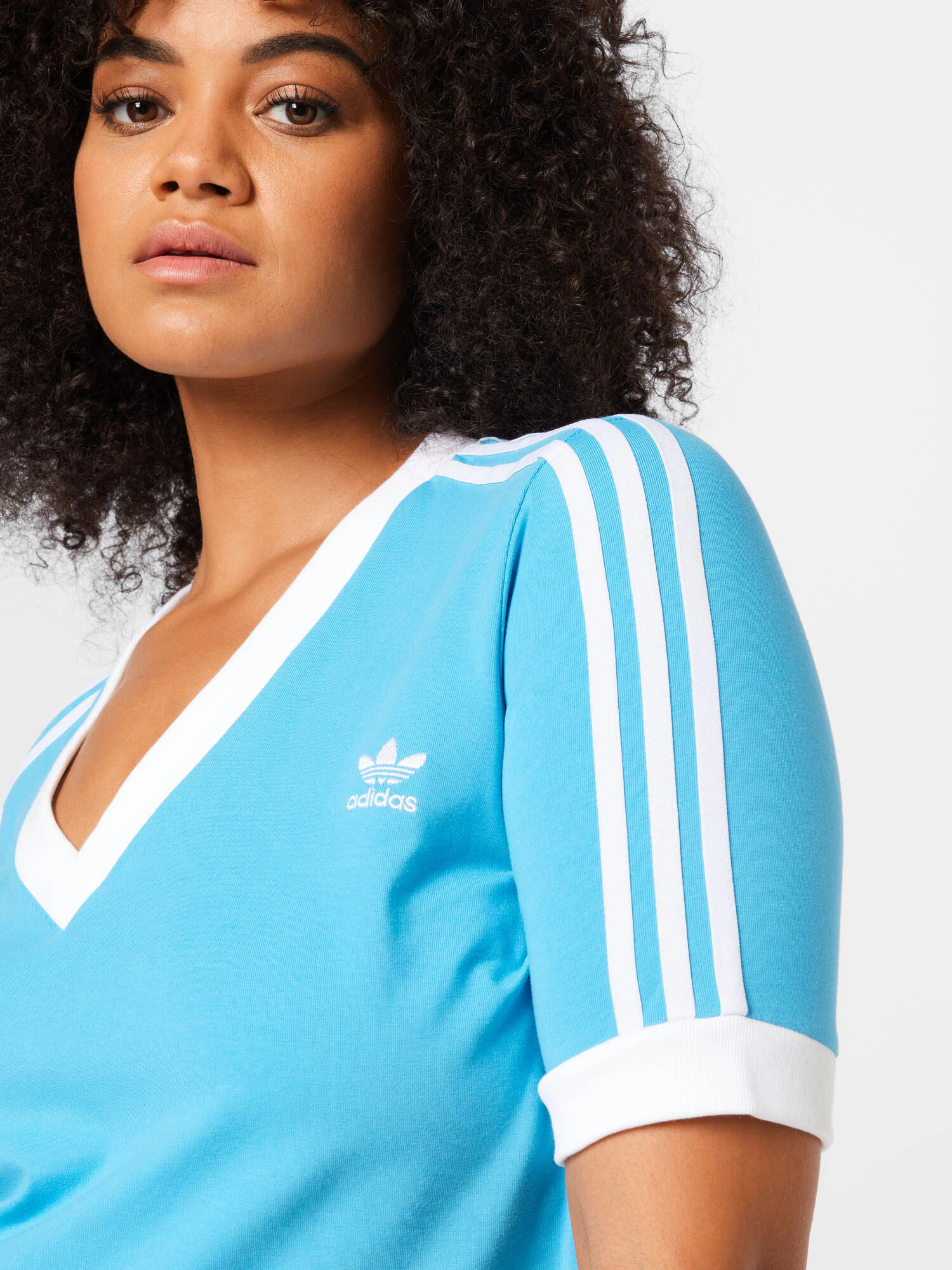 ADIDAS ORIGINALS Tricou azur / alb - Pled.ro