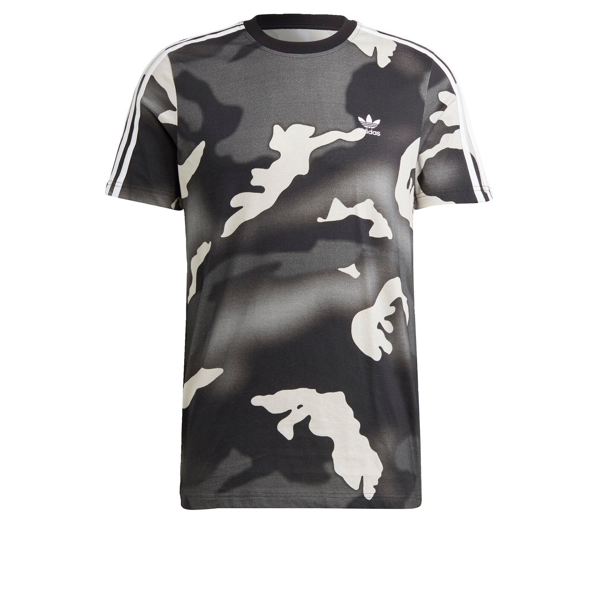 ADIDAS ORIGINALS Tricou 'Graphics Camo Allover Print' bej deschis / gri închis / negru / alb - Pled.ro