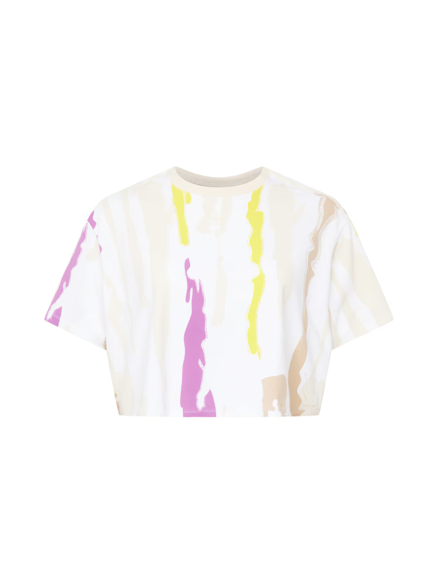 ADIDAS ORIGINALS Tricou 'Thebe Magugu Allover Print ' bej / galben citron / mov orhidee / alb - Pled.ro