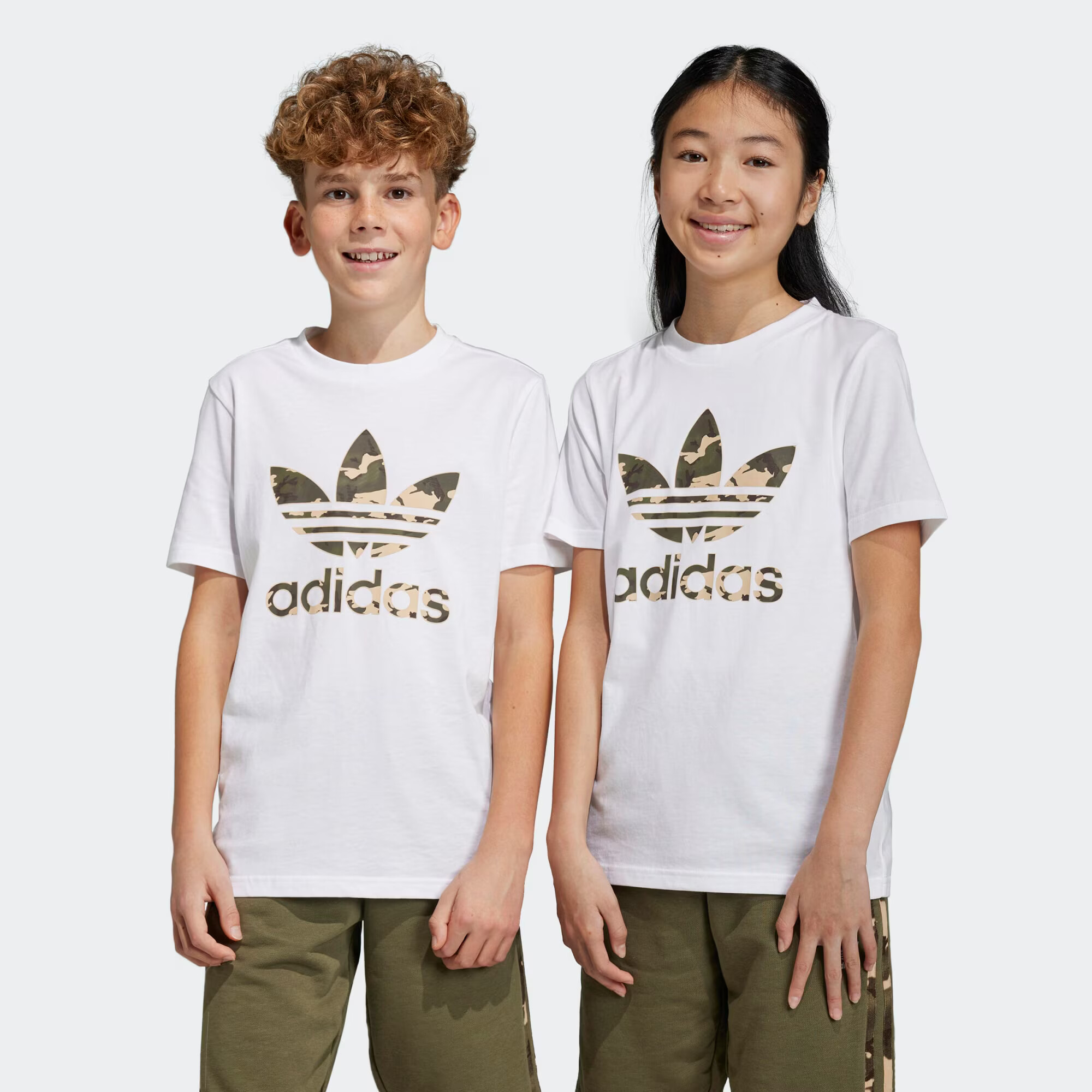 ADIDAS ORIGINALS Tricou 'Camo' bej / kaki / alb - Pled.ro