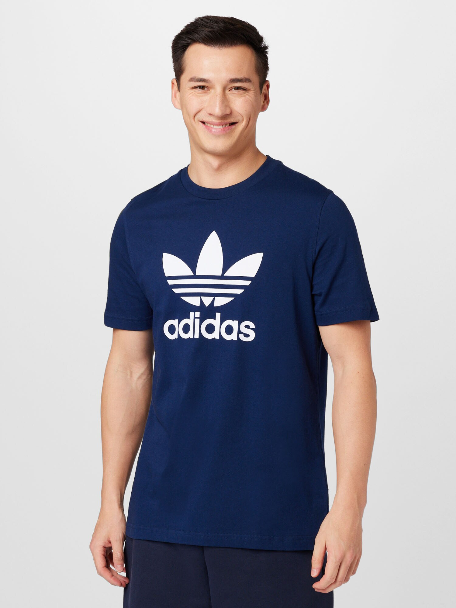 ADIDAS ORIGINALS Tricou 'Adicolor Classics Trefoil' bleumarin / alb - Pled.ro