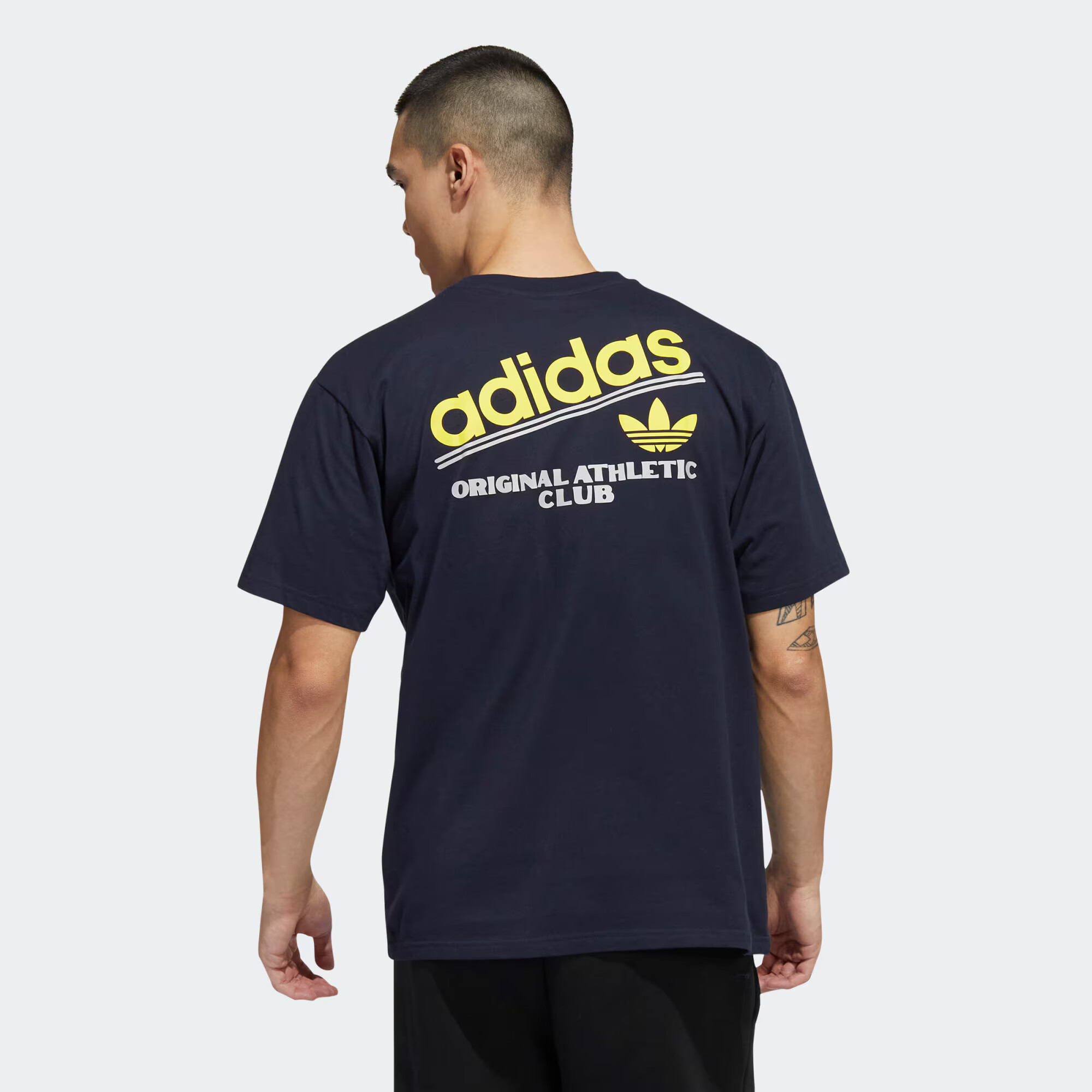 ADIDAS ORIGINALS Tricou 'Athletic Club' bleumarin / galben / alb - Pled.ro