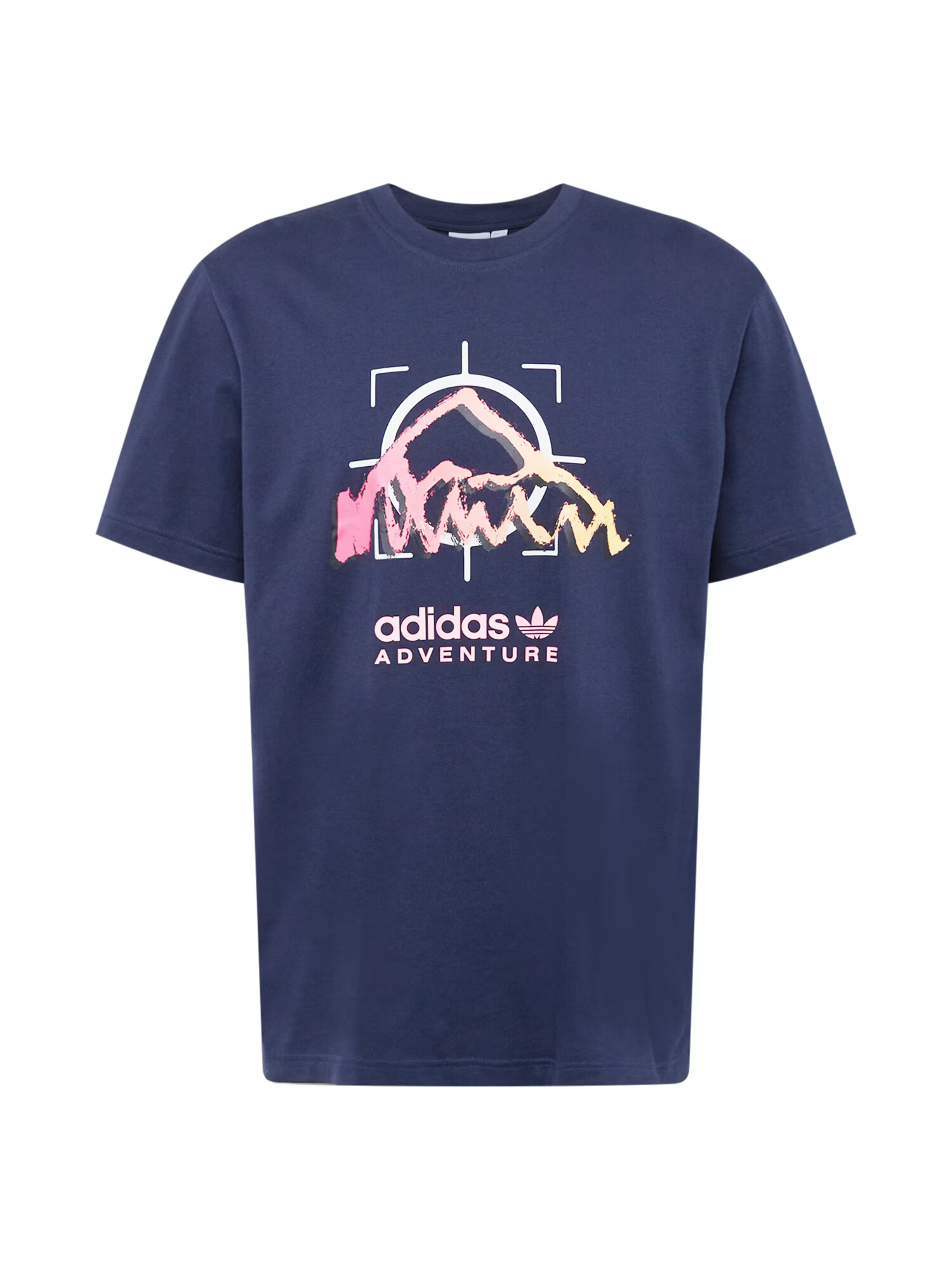 ADIDAS ORIGINALS Tricou 'Adventure Ride' bleumarin / portocaliu caisă / roz pastel / alb - Pled.ro